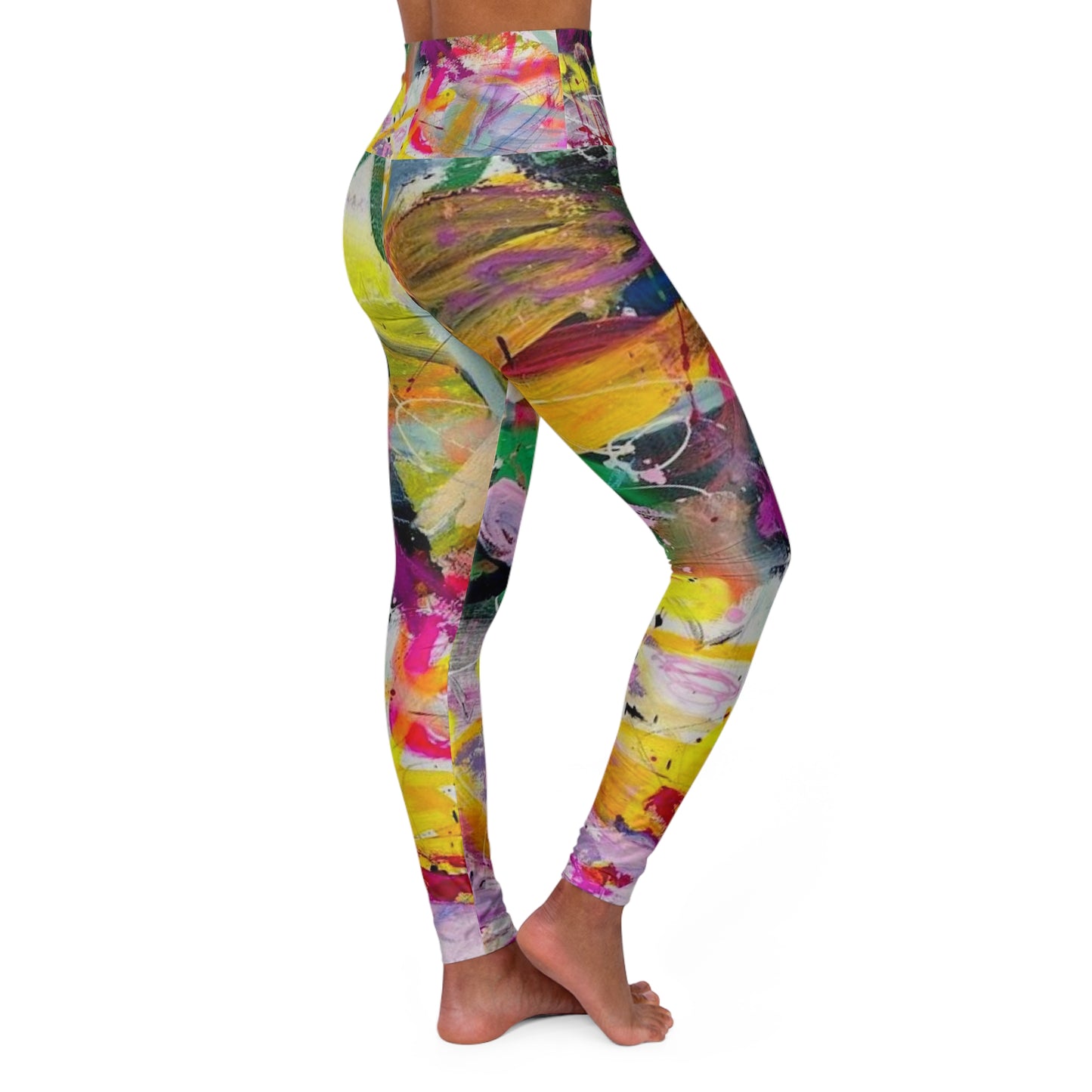 Abstract Art High Waisted Yoga Leggings (AOP)
