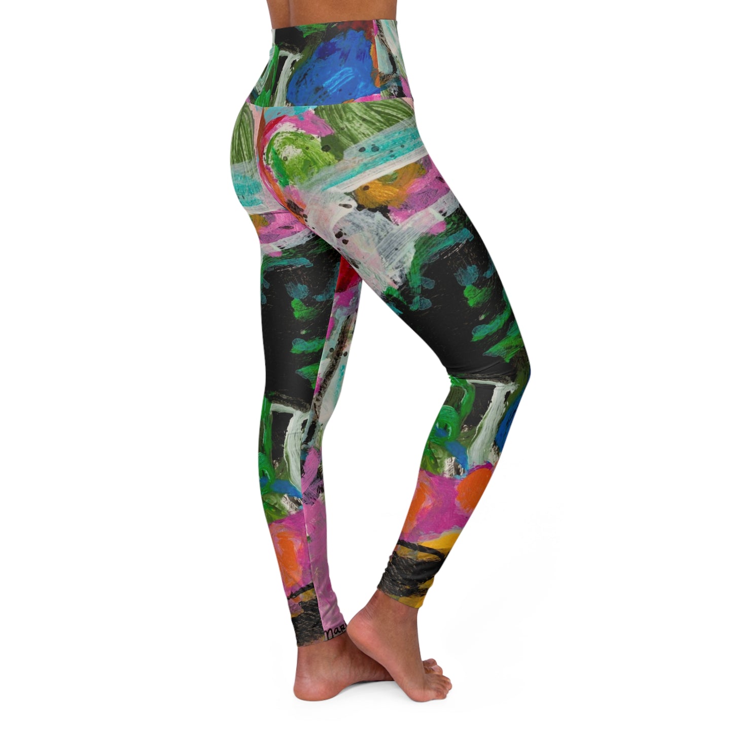 High Waisted Yoga Leggings (AOP) by Dani Wilson