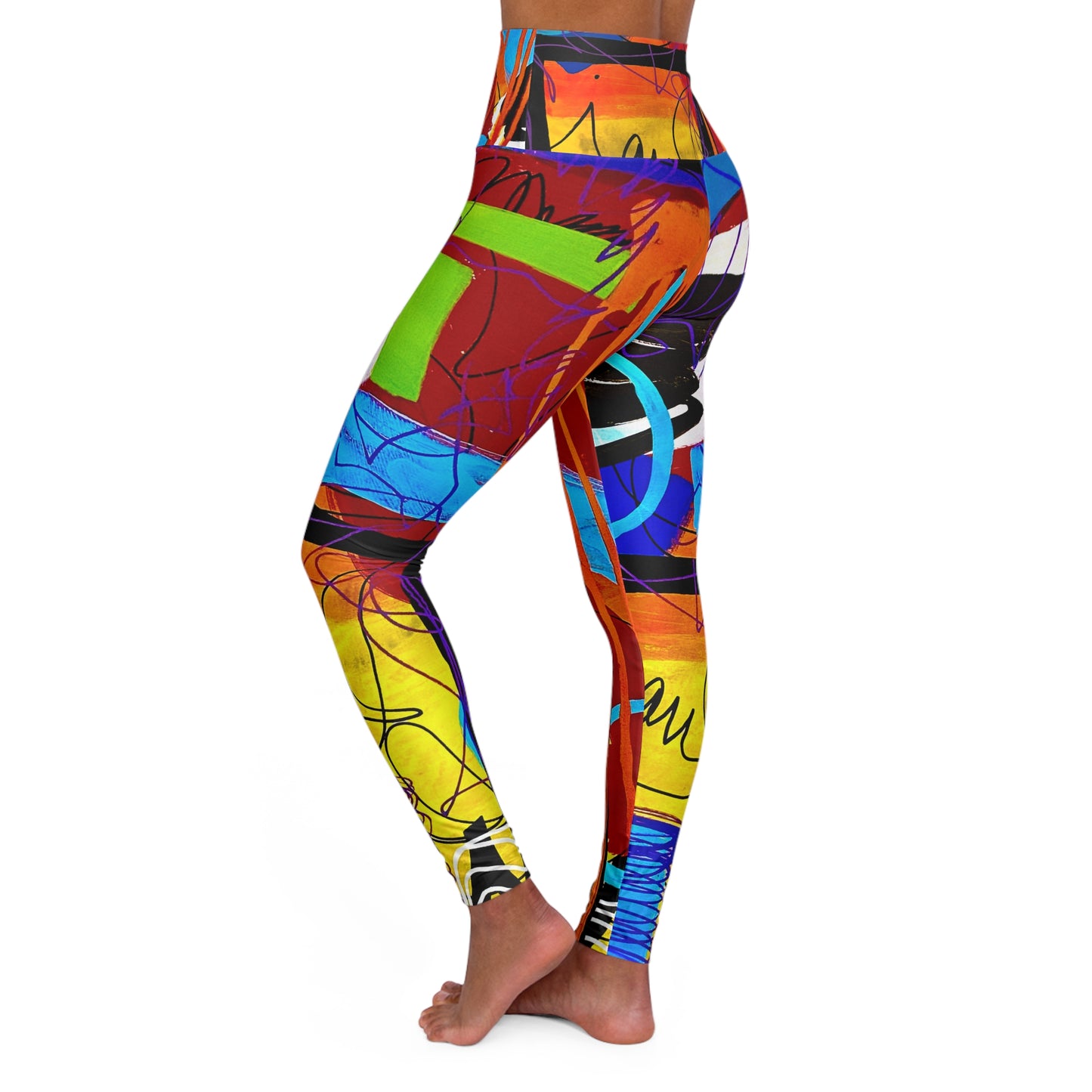 High Waisted Leggings (AOP) by Dani Wilson
