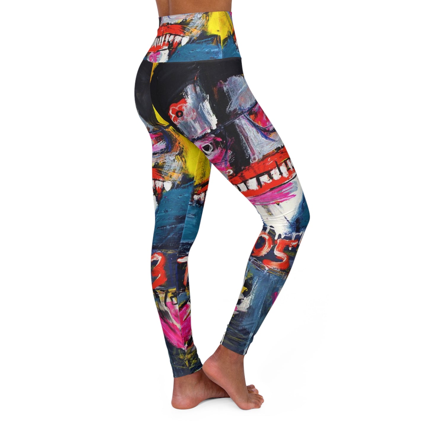 High Waisted Yoga Leggings (AOP) by Dani Wilson