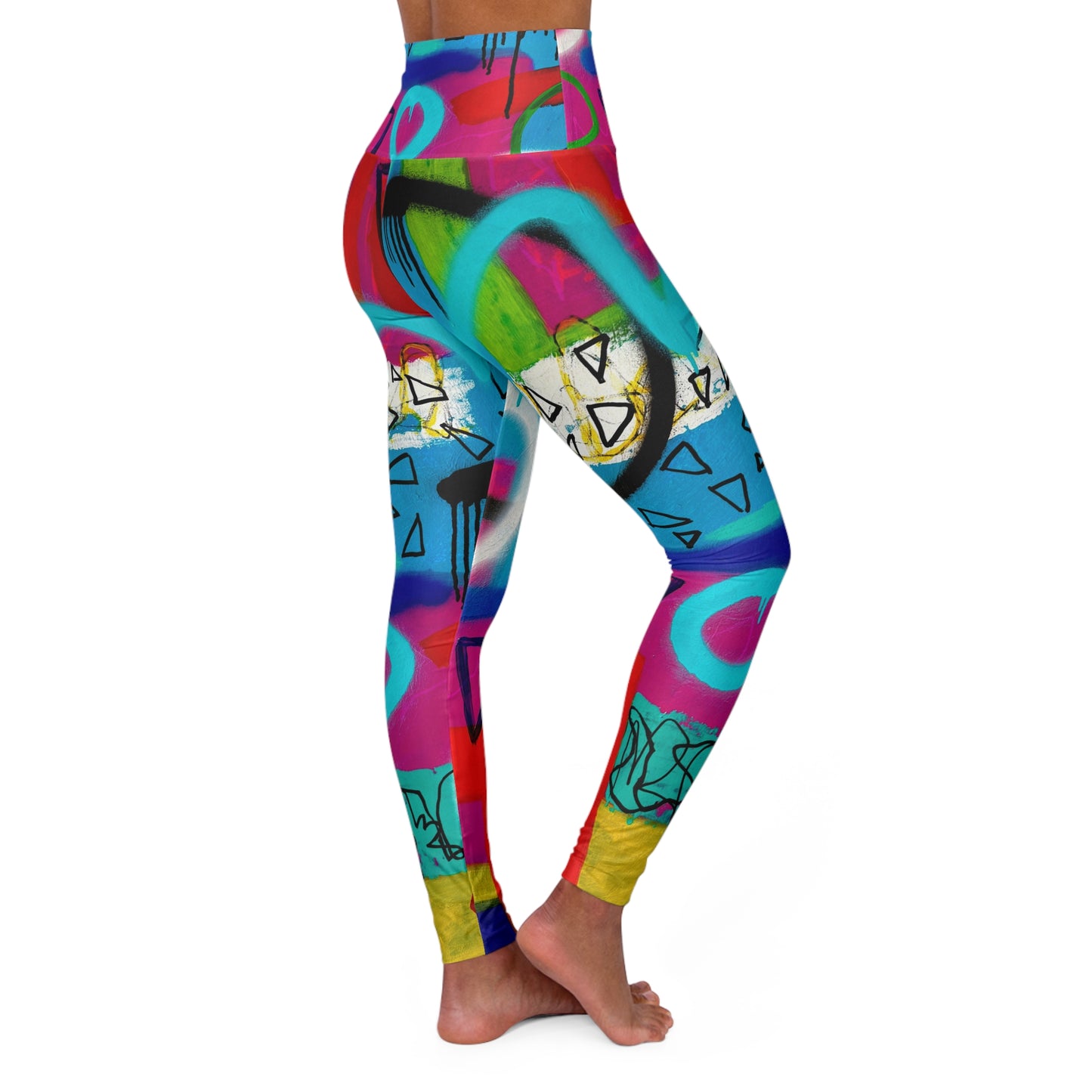 High Waisted Leggings (AOP) by Dani Wilson