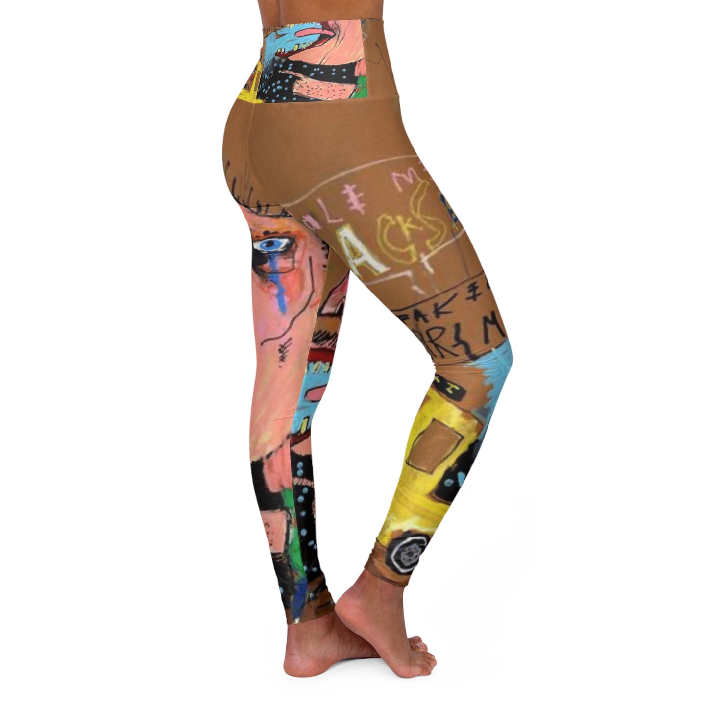 High Waisted Yoga Leggings (AOP) by Dani Wilson