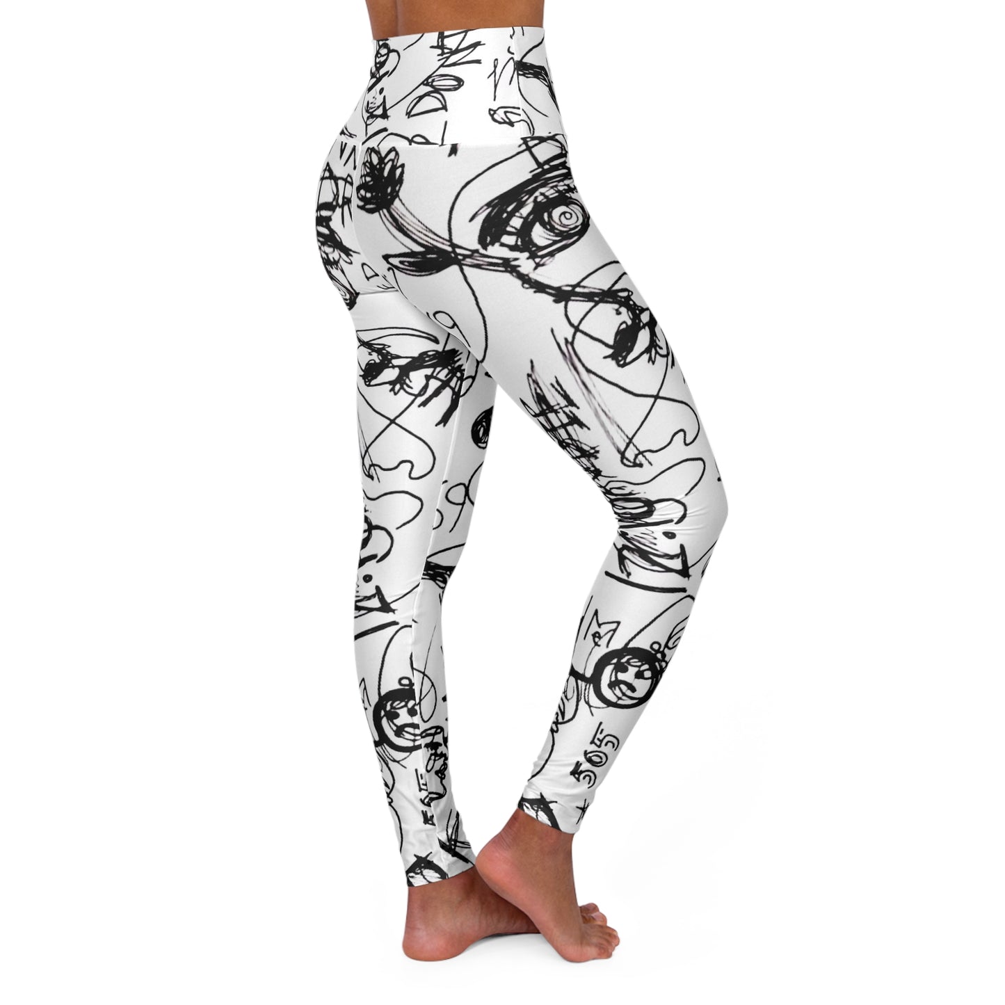 High Waisted Yoga Leggings (AOP)by Dani Wilson