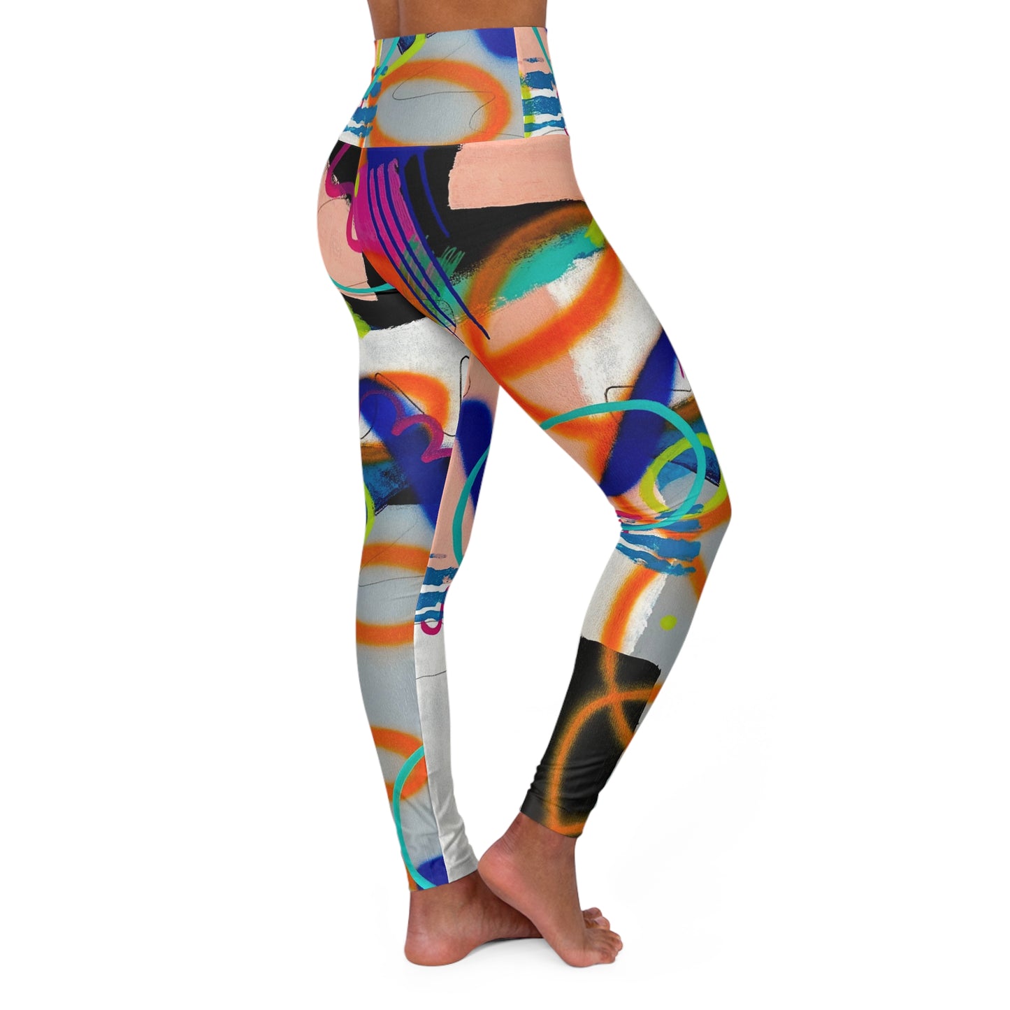 Abstract Art Yoga Leggings (AOP)by Dani Wilson