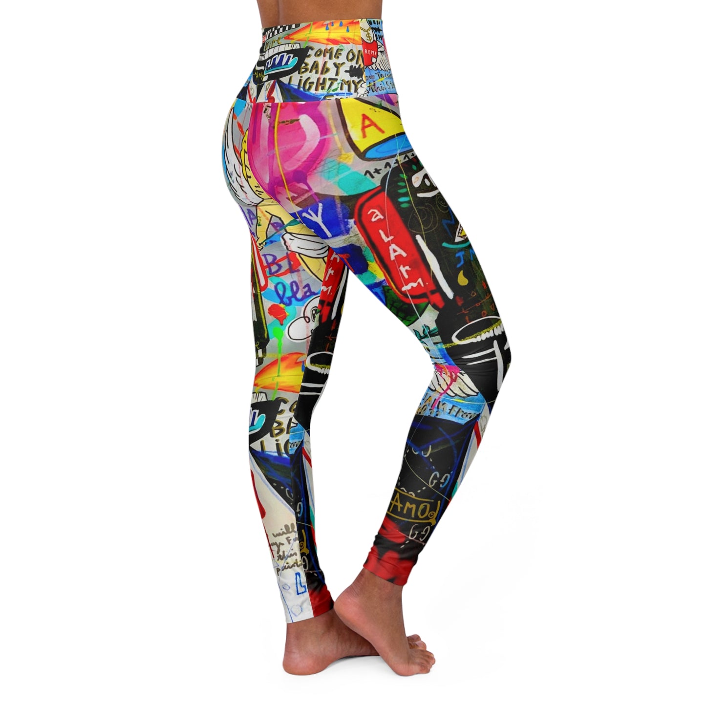 High Waisted Yoga Leggings (AOP) by Dani Wilson