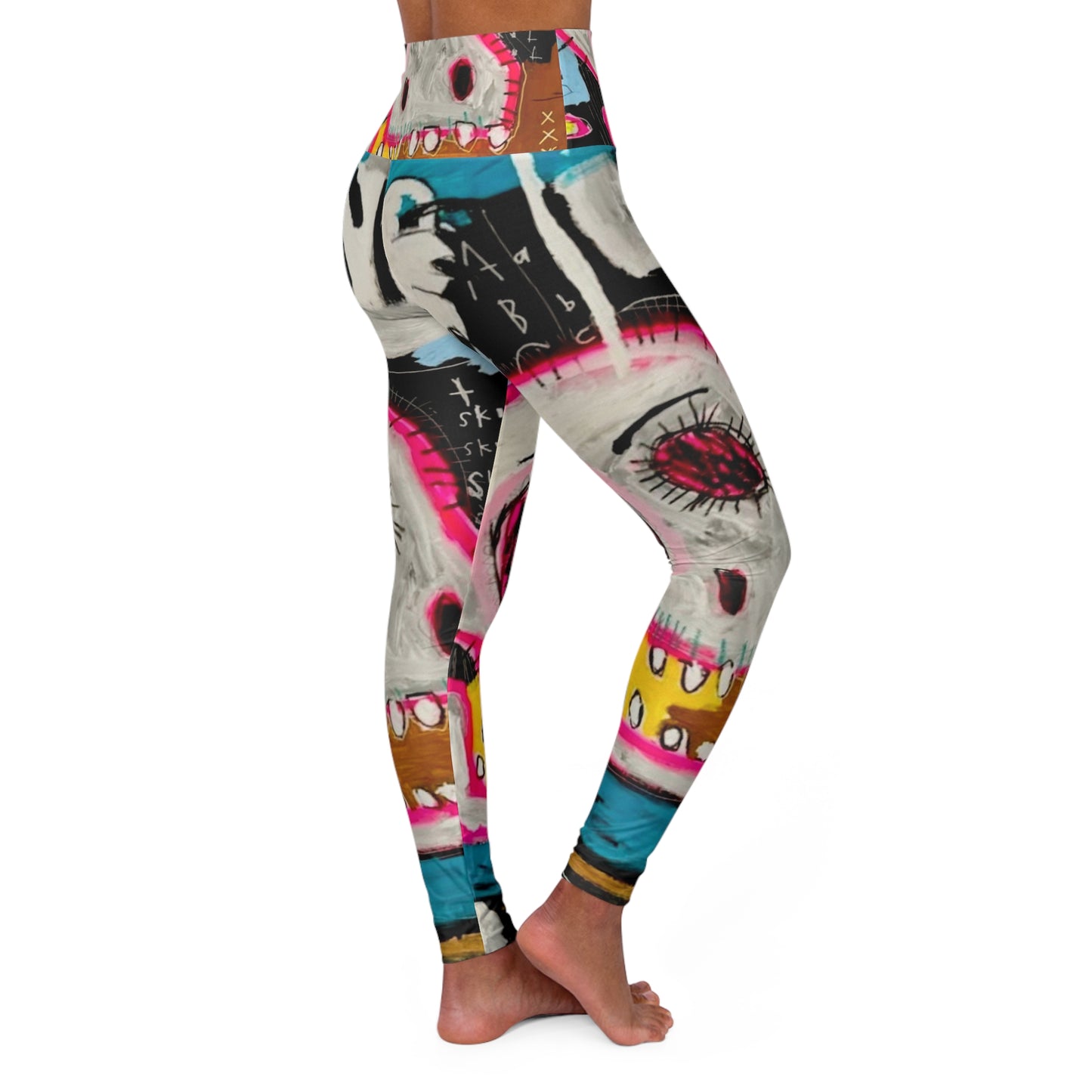 High Waisted Yoga Leggings (AOP) by Dani Wilson
