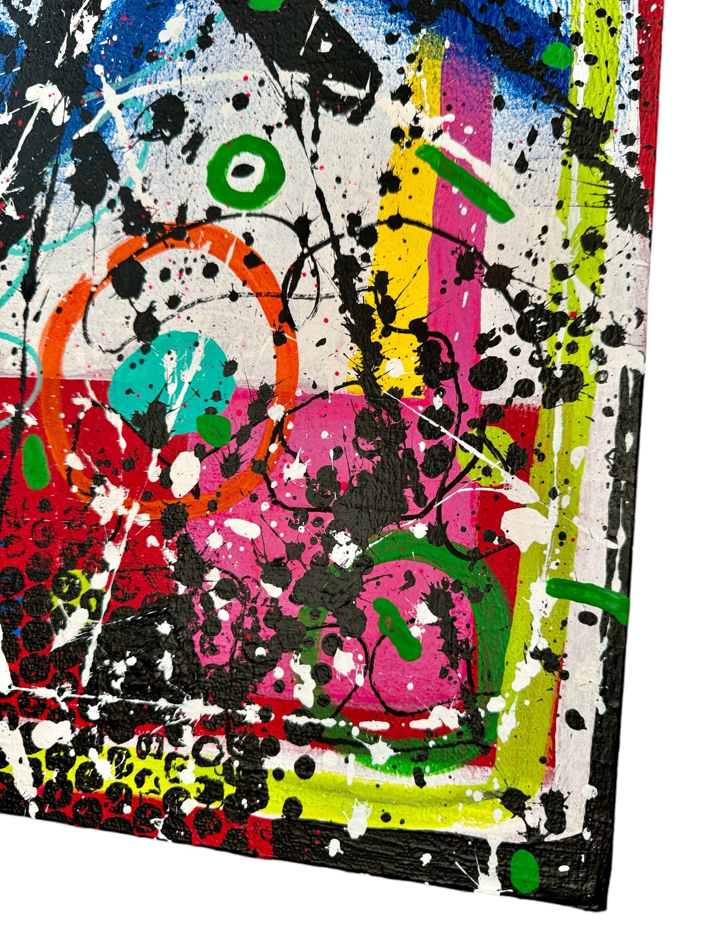 Another Saturday Night In Baltimore (24x36) -Original abstract mixed media painting on canvas