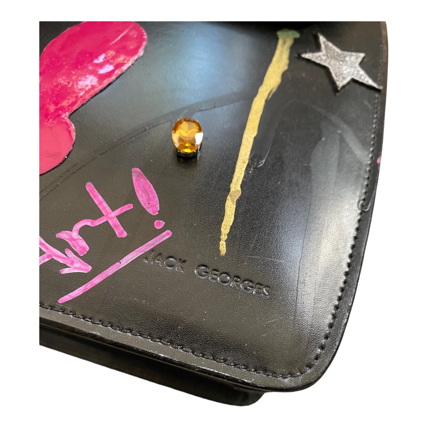 Very Rare! Jack Georges Graffiti Leather Briefcase by Dani Wilson