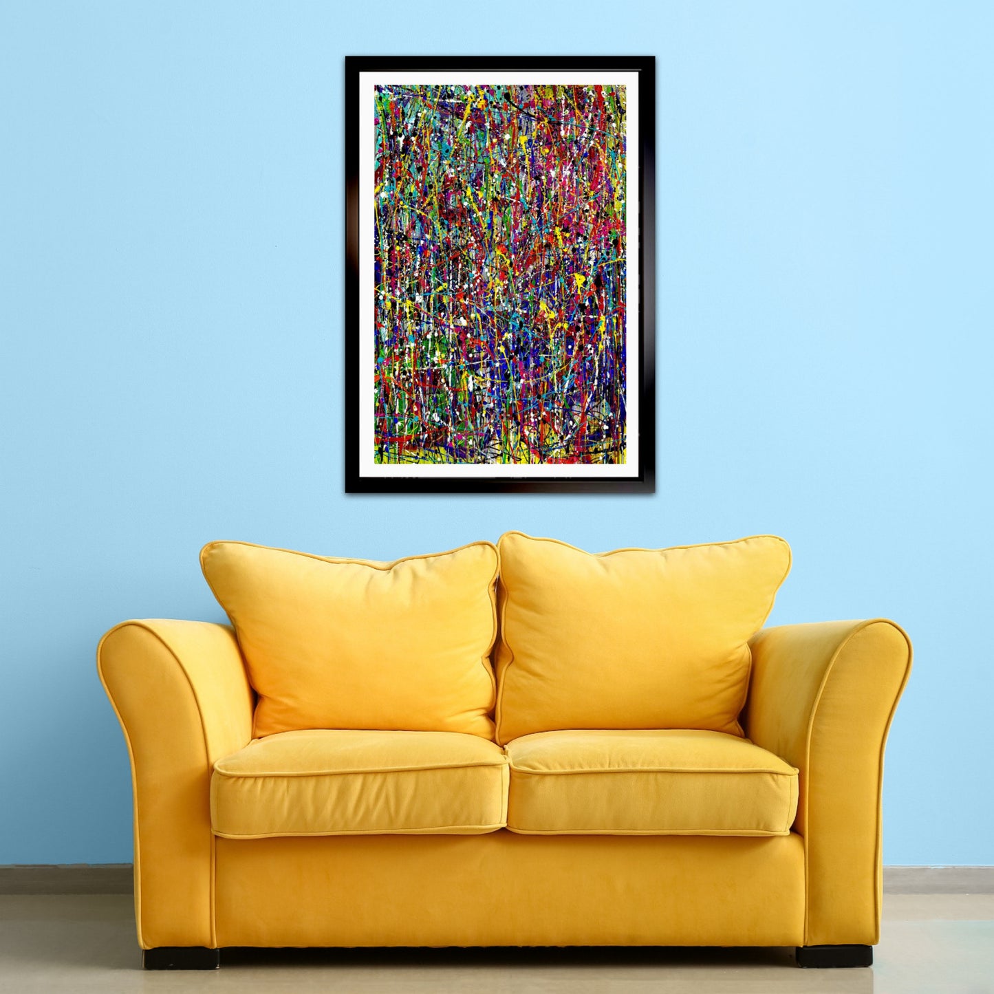 Cascade of Chaos - Original Abstract Expressionism Mixed Media by Dani Wilson (22x30)