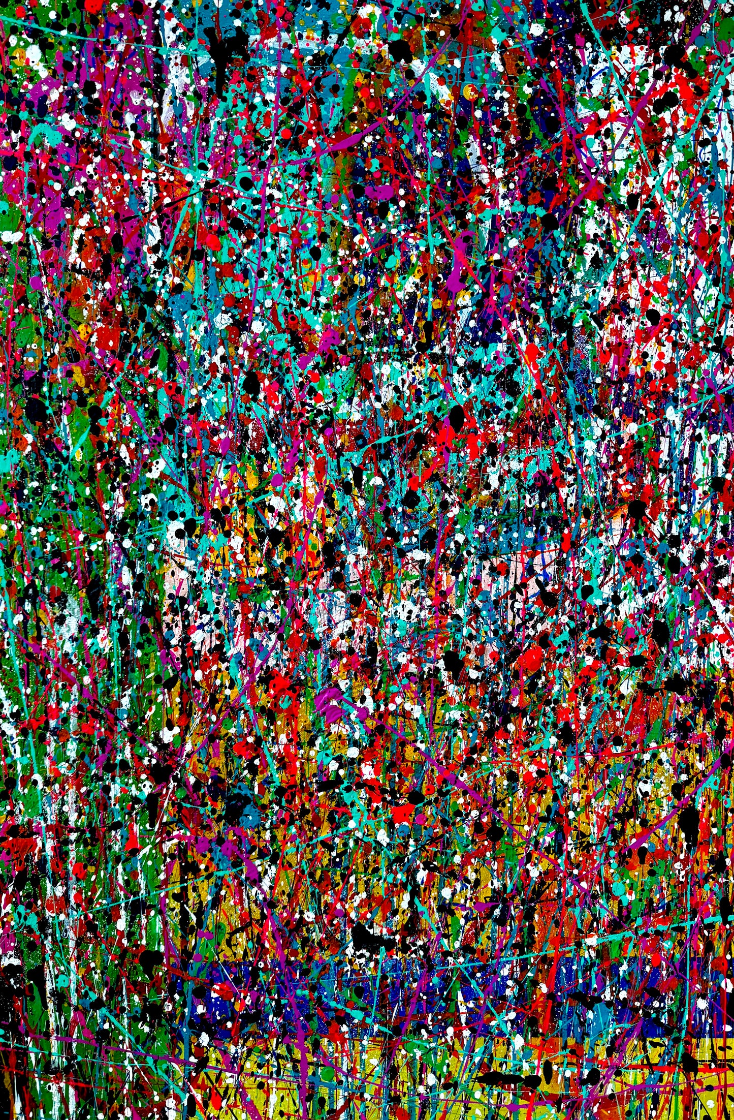 9-Featured - Chromatic Exploration (24x36) -Original abstract acrylic painting on canvas