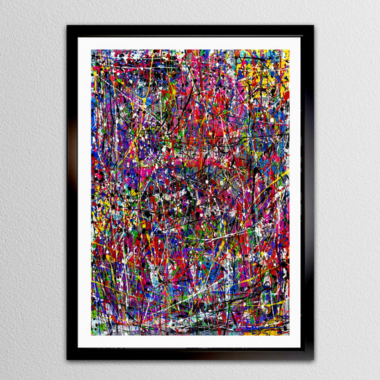 1-Featured - Colorquake (22x30) - Abstract mixed media Yasutomo Art mineral paper painting