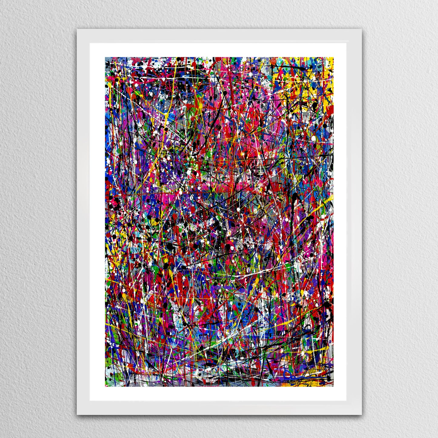 1-Featured - Colorquake (22x30) - Abstract mixed media Yasutomo Art mineral paper painting