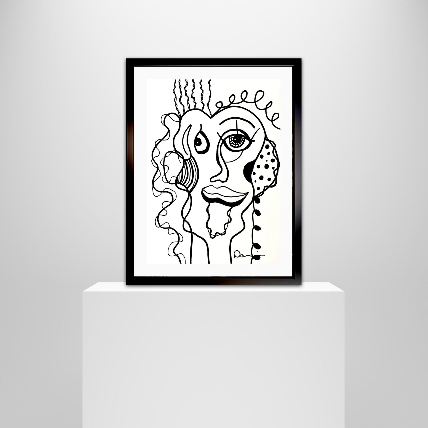 Distorted Vision (11x14) - Abstract ink Yasutomo Art mineral paper painting