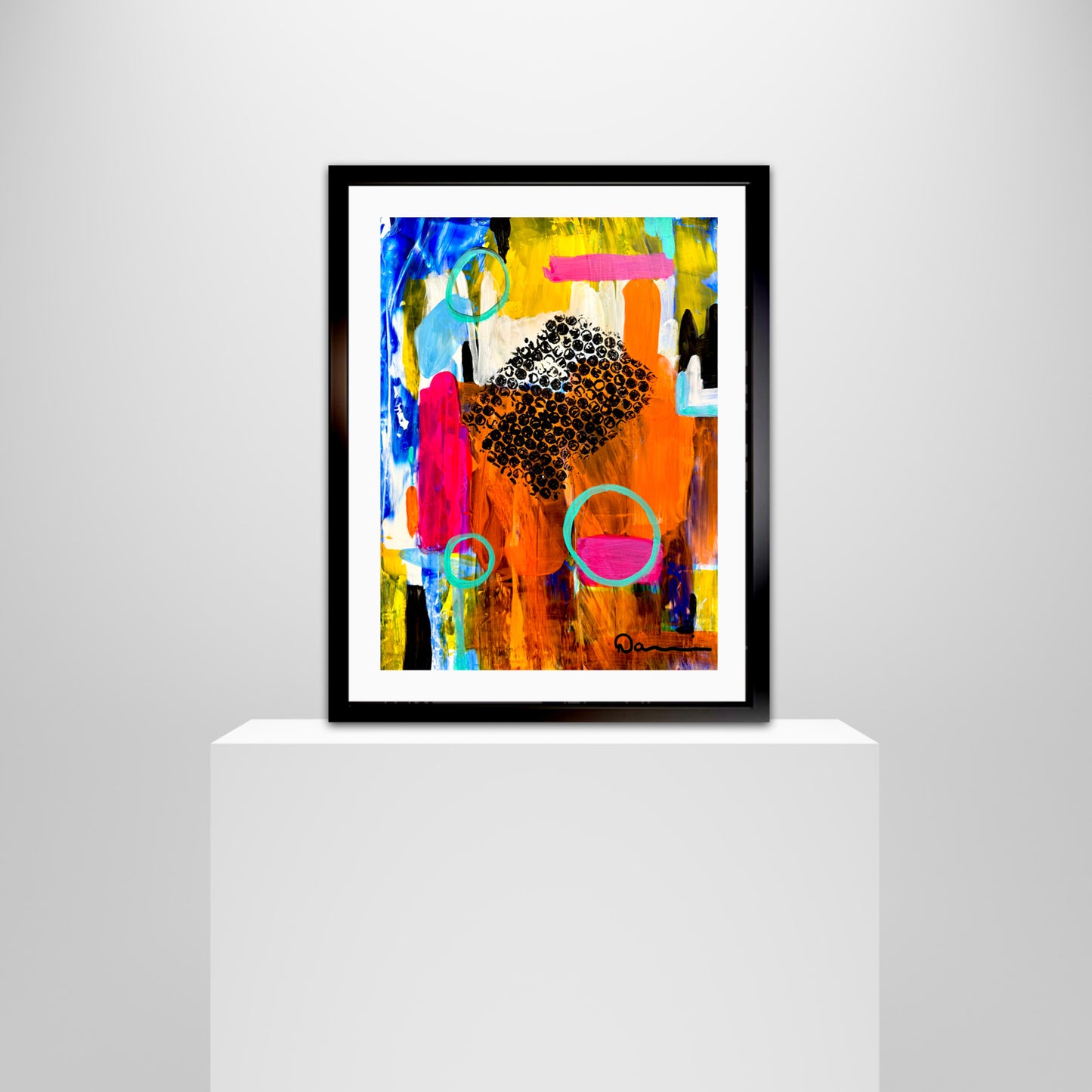 Energia (11x14) - Abstract mixed media Yasutomo Art mineral paper painting