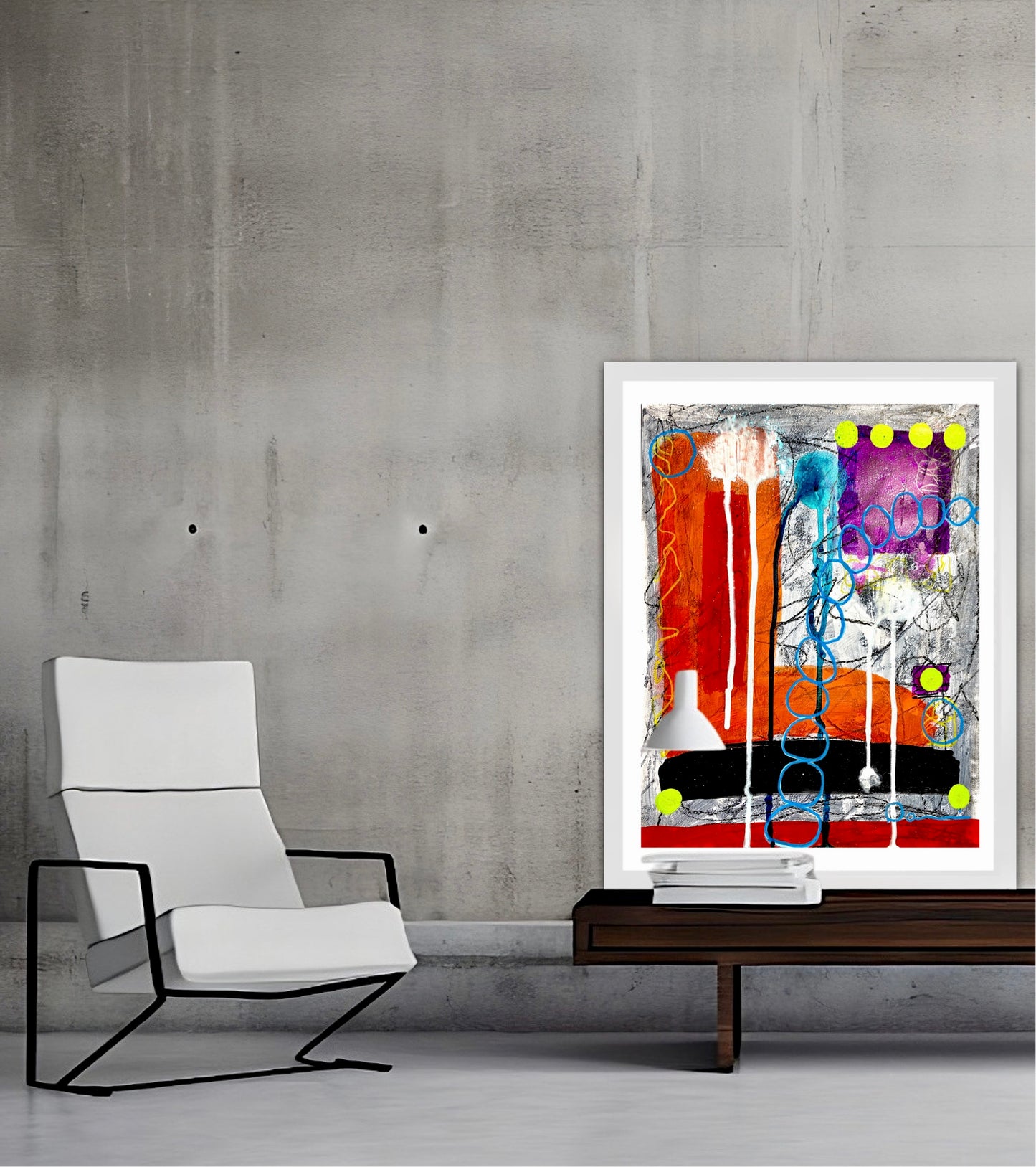 I Am Protected Too (11x14) - Mixed media Yasutomo Art mineral paper painting