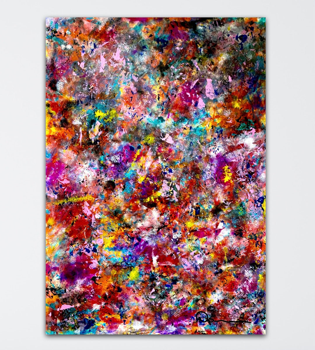 I’ve Missed You So (12x16) - Abstract mixed media Yasutomo Art mineral paper painting