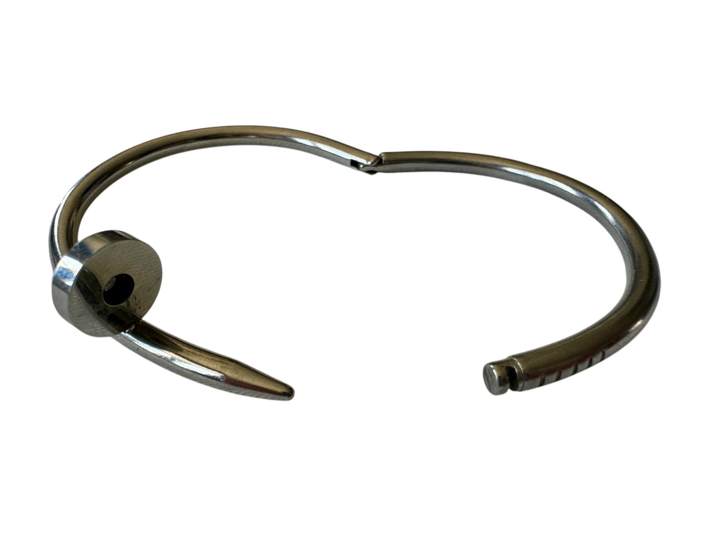 Stunning Industrial Beauty Silver-Toned Nail Bracelet For Women