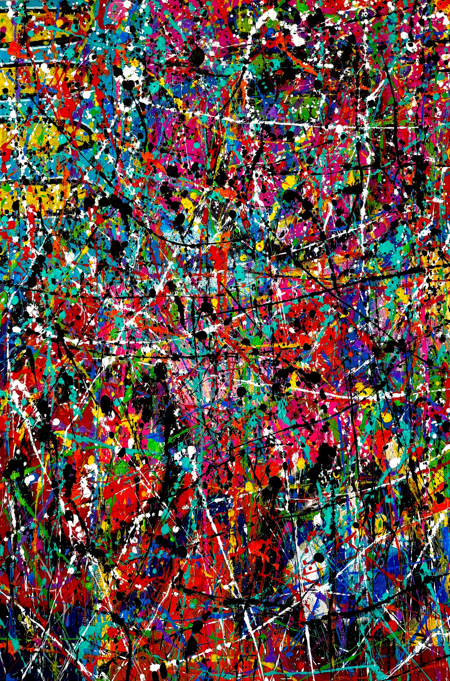 7-Featured - Kaleidoscope (24x36) - Original abstract acrylic painting on canvas
