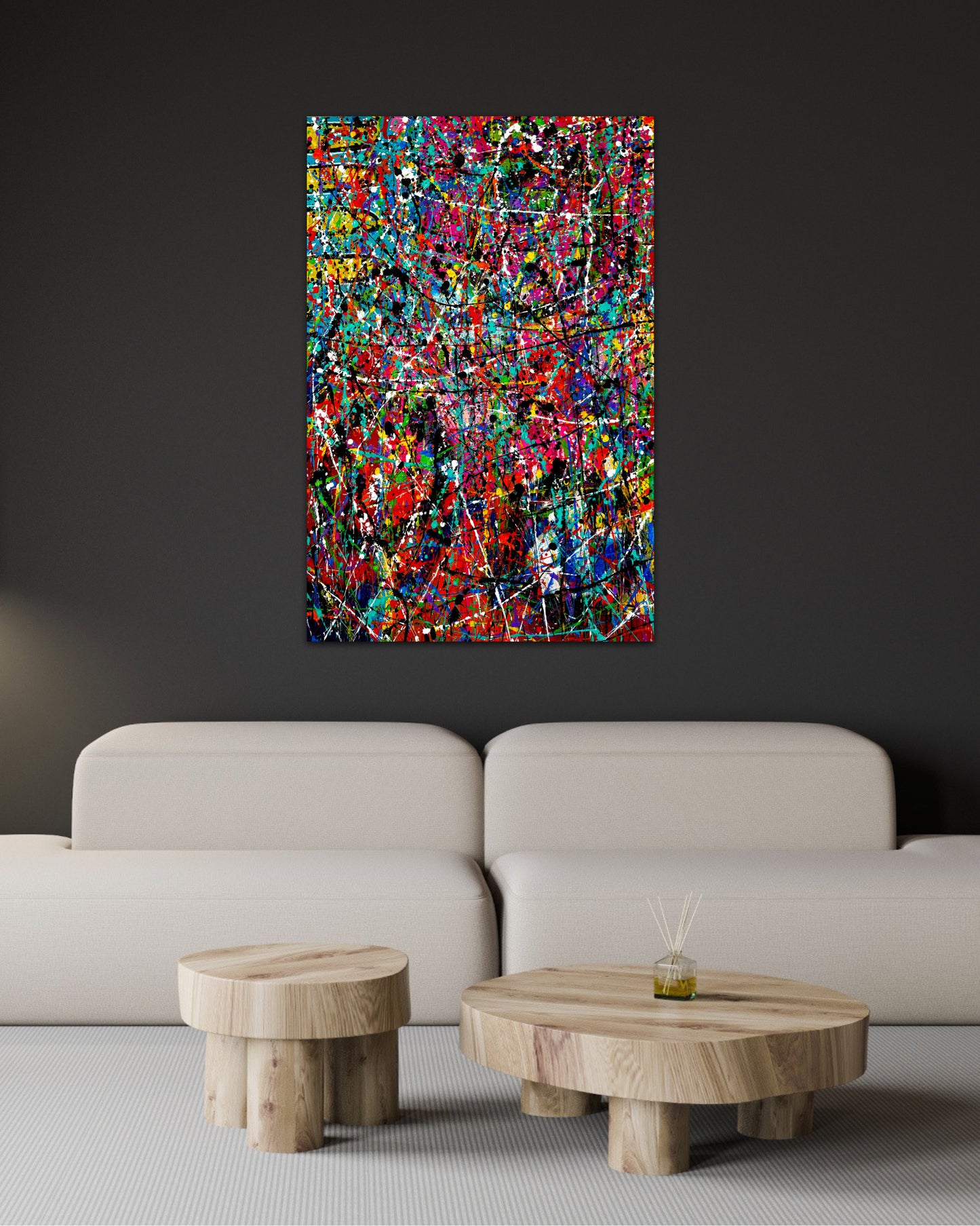 7-Featured - Kaleidoscope (24x36) - Original abstract acrylic painting on canvas