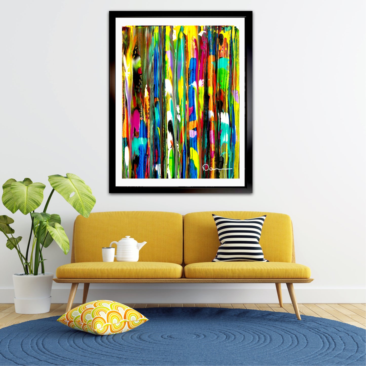 Matrix (11x14) - Abstract mixed media Yasutomo Art mineral paper painting