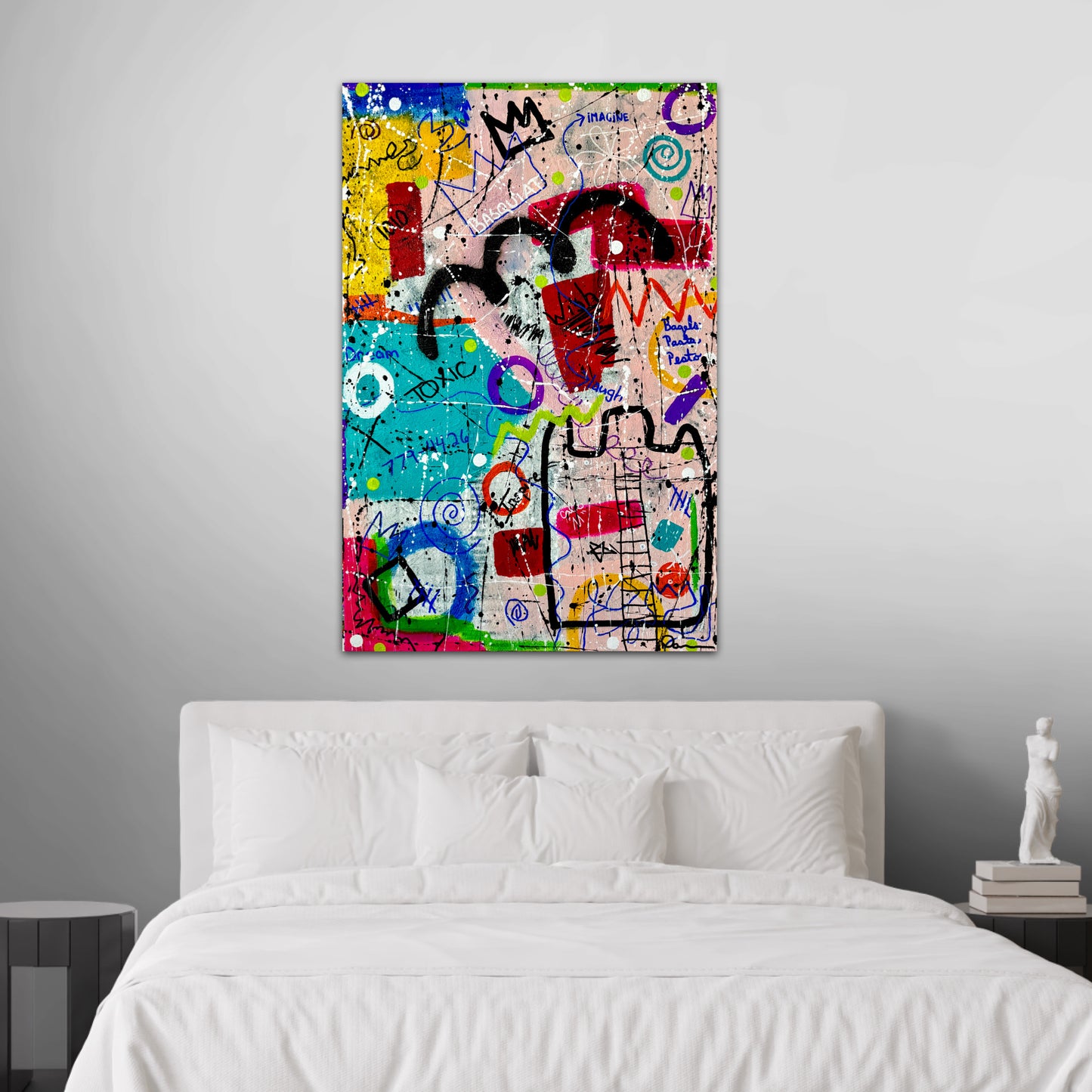 My To Do List (24x36) - Original abstract mixed media painting on canvas
