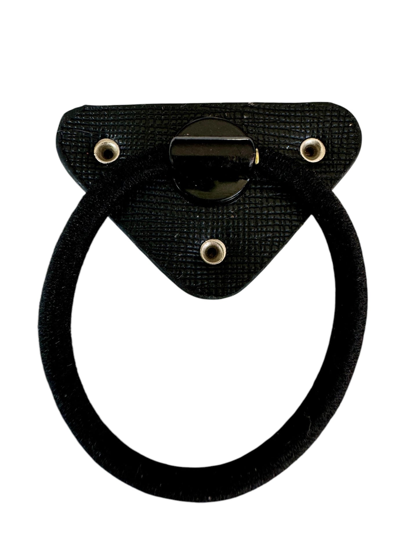 Repurposed Prada Triangle Logo Tag Hair Tie