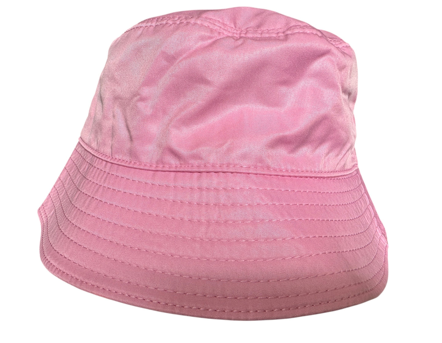 Repurposed Nylon Bubble Gum Pink Prada Bucket Hat - Size Medium