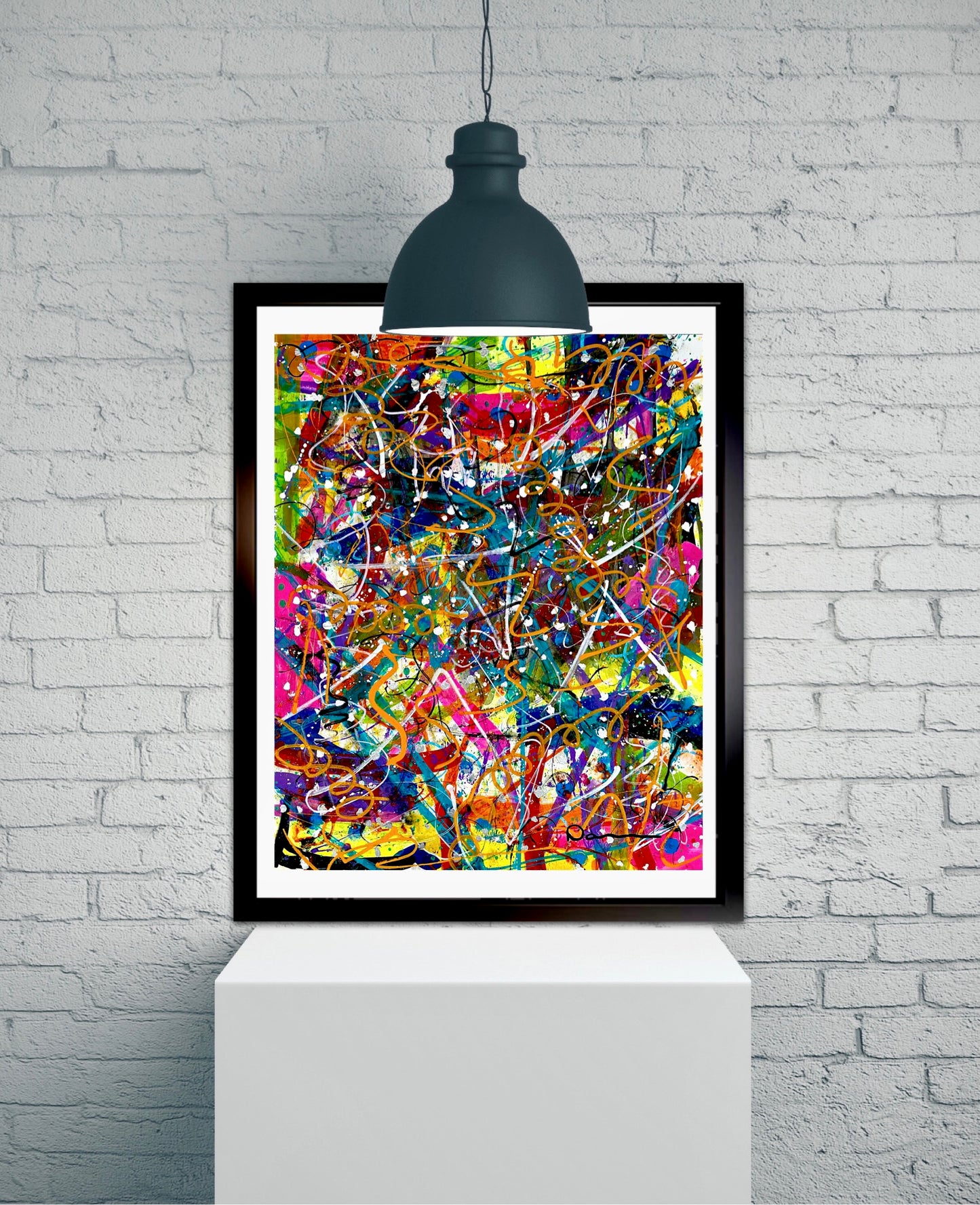 Serendipity (11x14) -Abstract mixed media fine art mineral paper painting