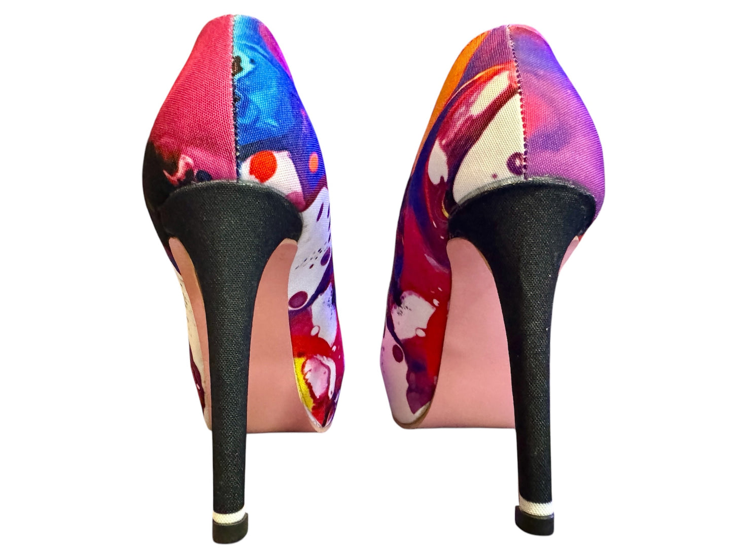 Swirl Stilettos - Hand Painted shoes (Size 7)