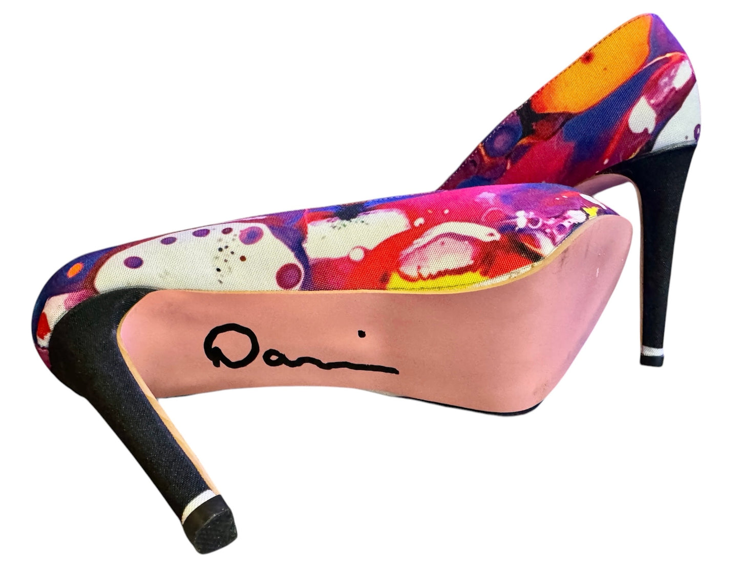 Swirl Stilettos - Hand Painted shoes (Size 7)