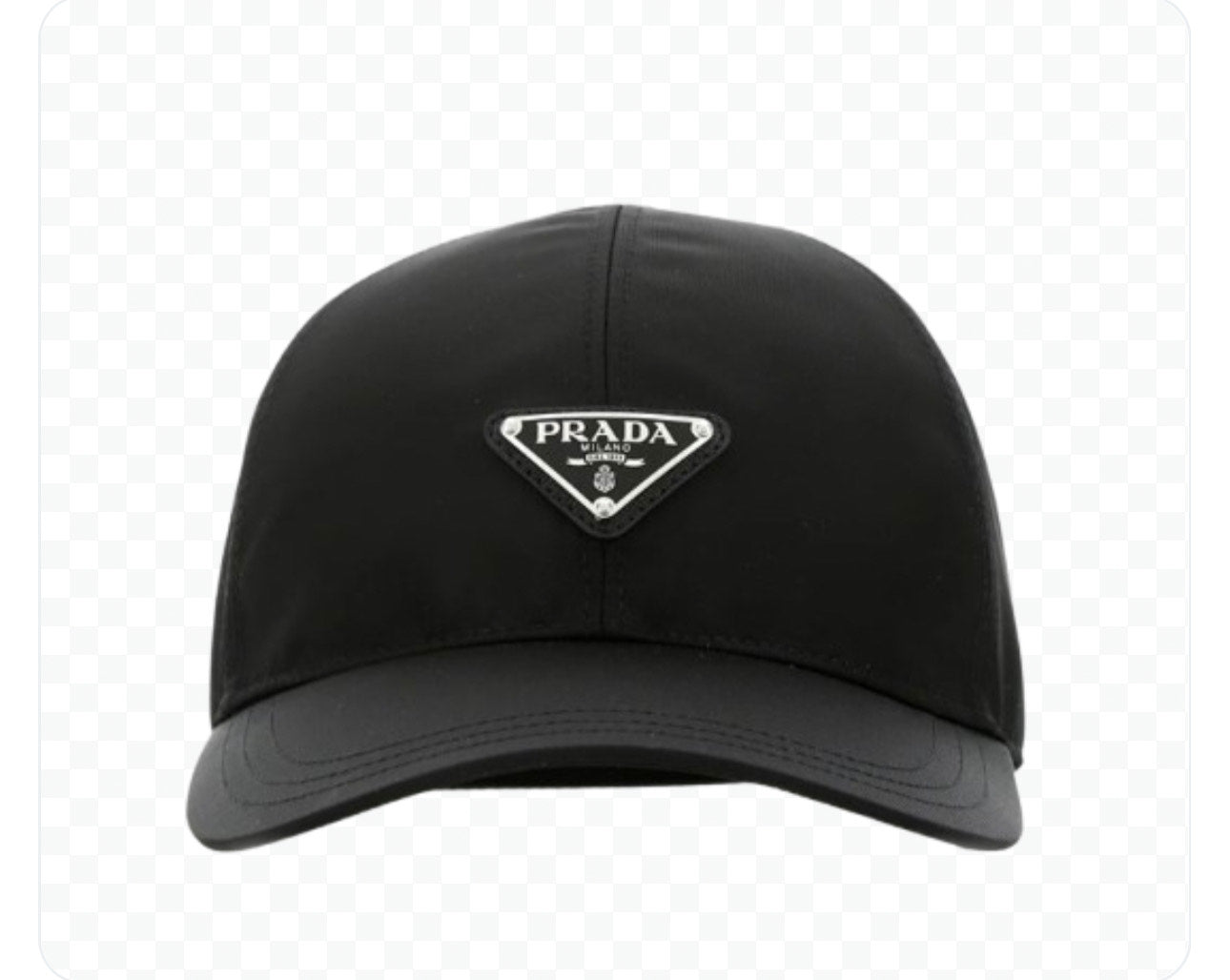 Repurposed Prada Triangle Logo Ball Cap For Women