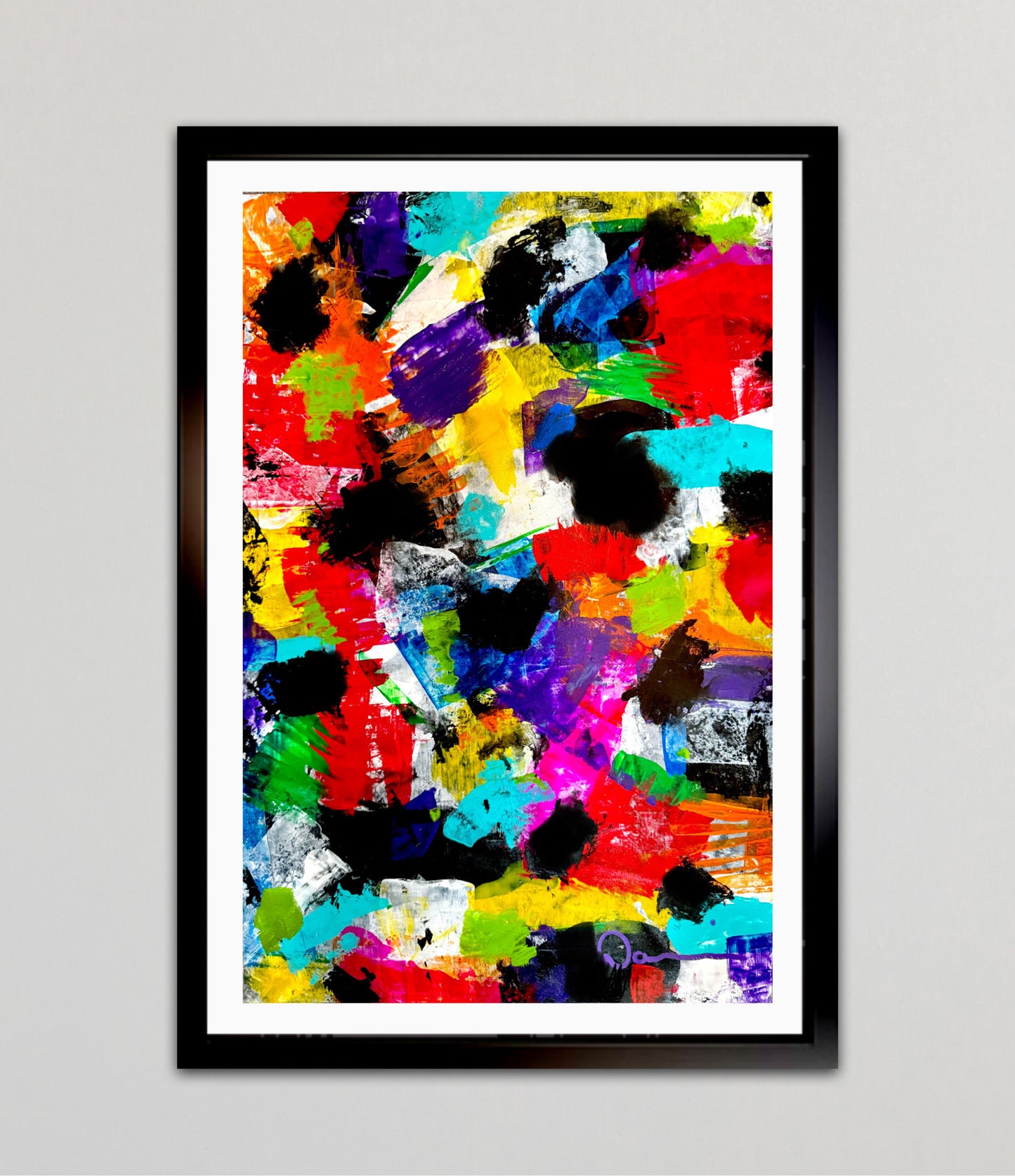 Strokes of Vibrance! (12x16) - Original Signed Colorful Abstract Expressionism Acrylic Painting by Dani Wilson on Yasutomo Mineral paper