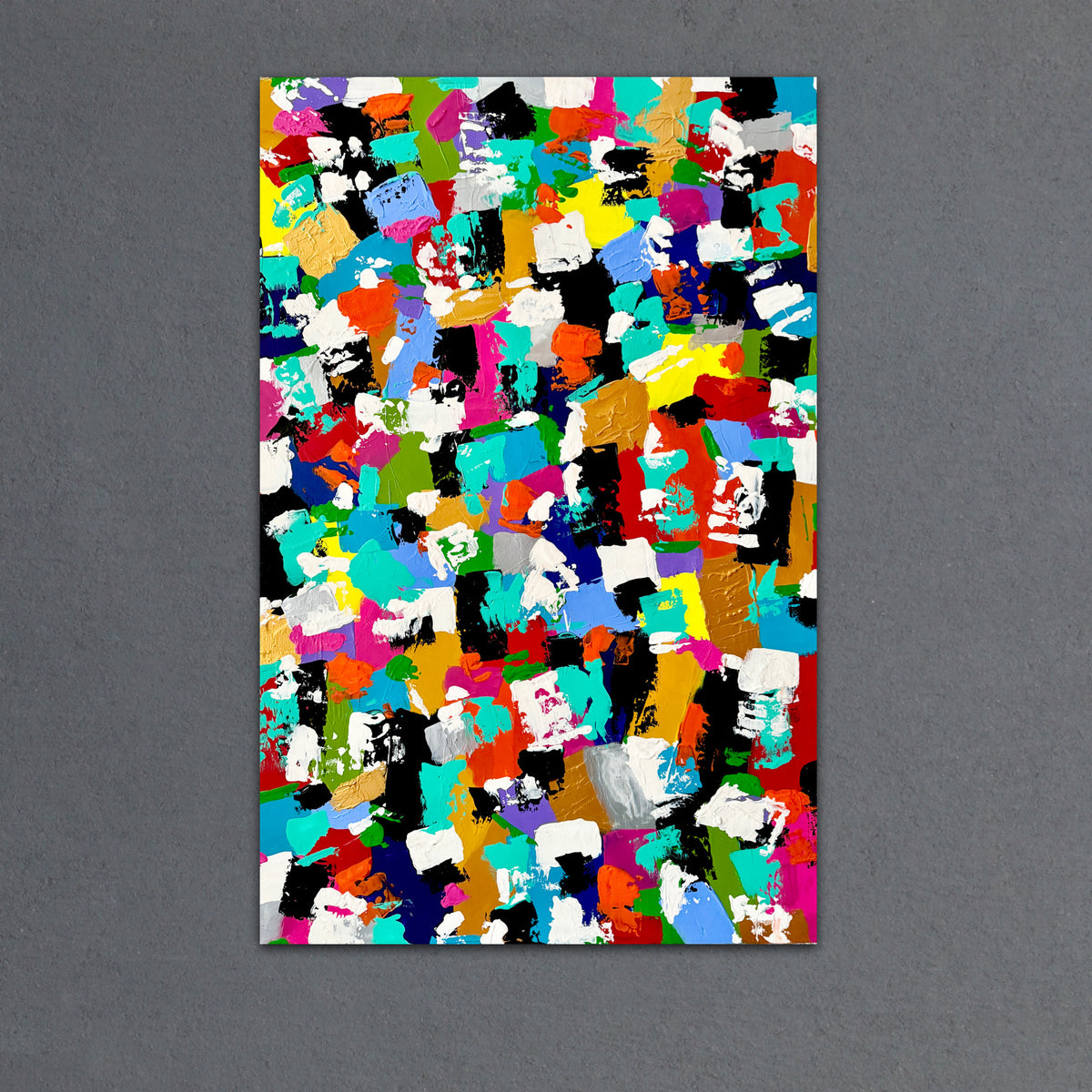 Vivid Crescendo - Original 24x36 Abstract Signed Painting by Dani Wilson