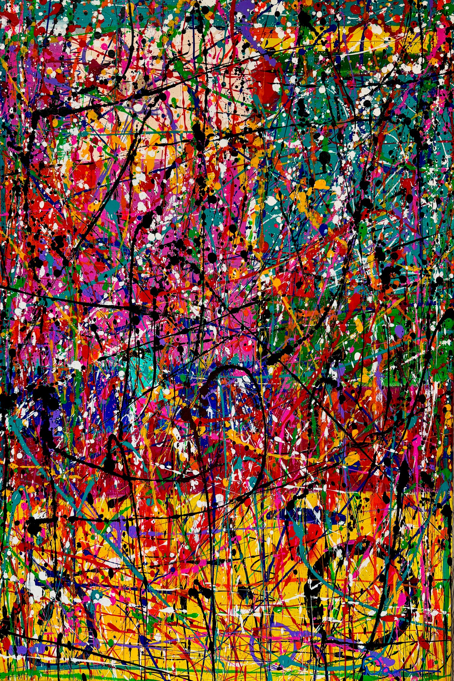 0Featured - Lust (24x36) - Original abstract acrylic mixed media painting on canvas