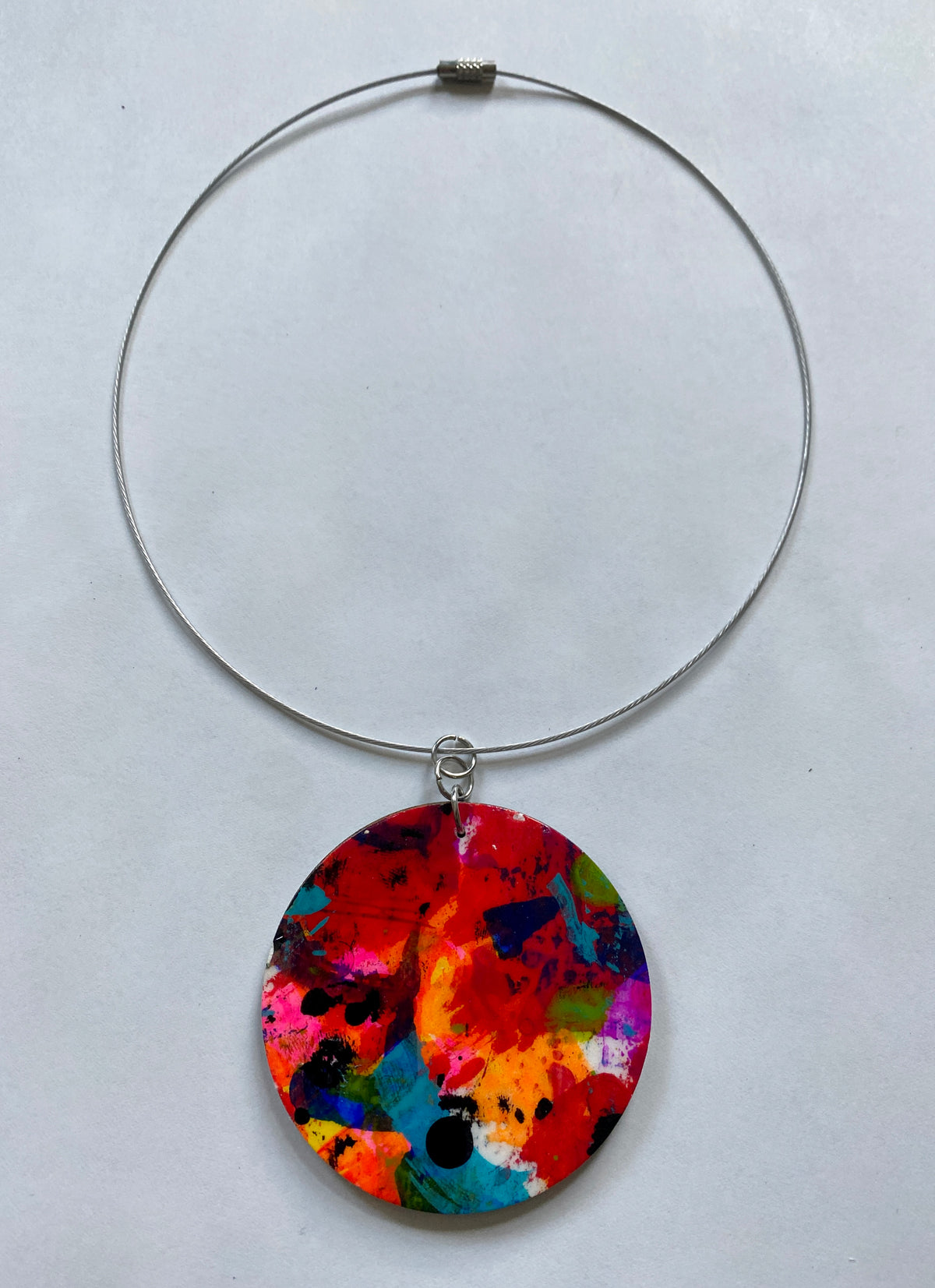 Wearable Art - 2" Hand painted pendant