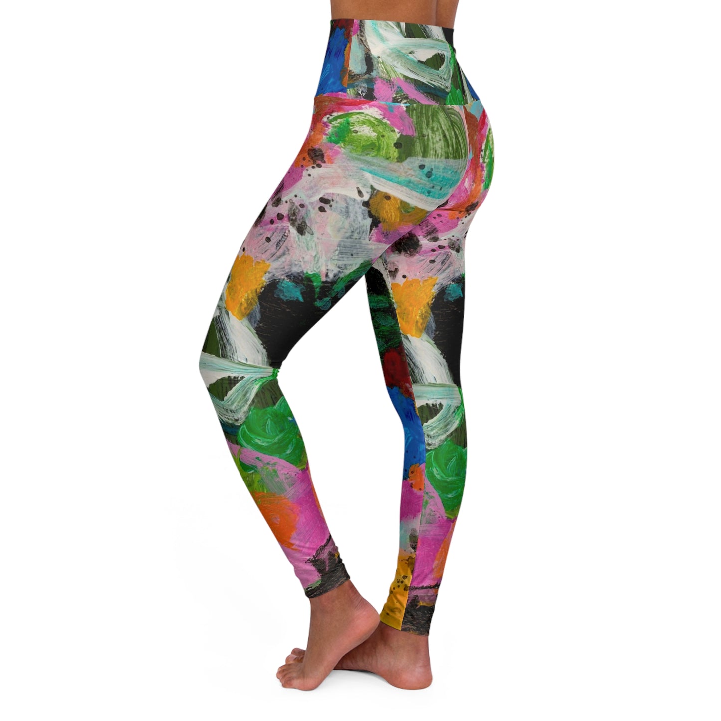 High Waisted Yoga Leggings (AOP) by Dani Wilson