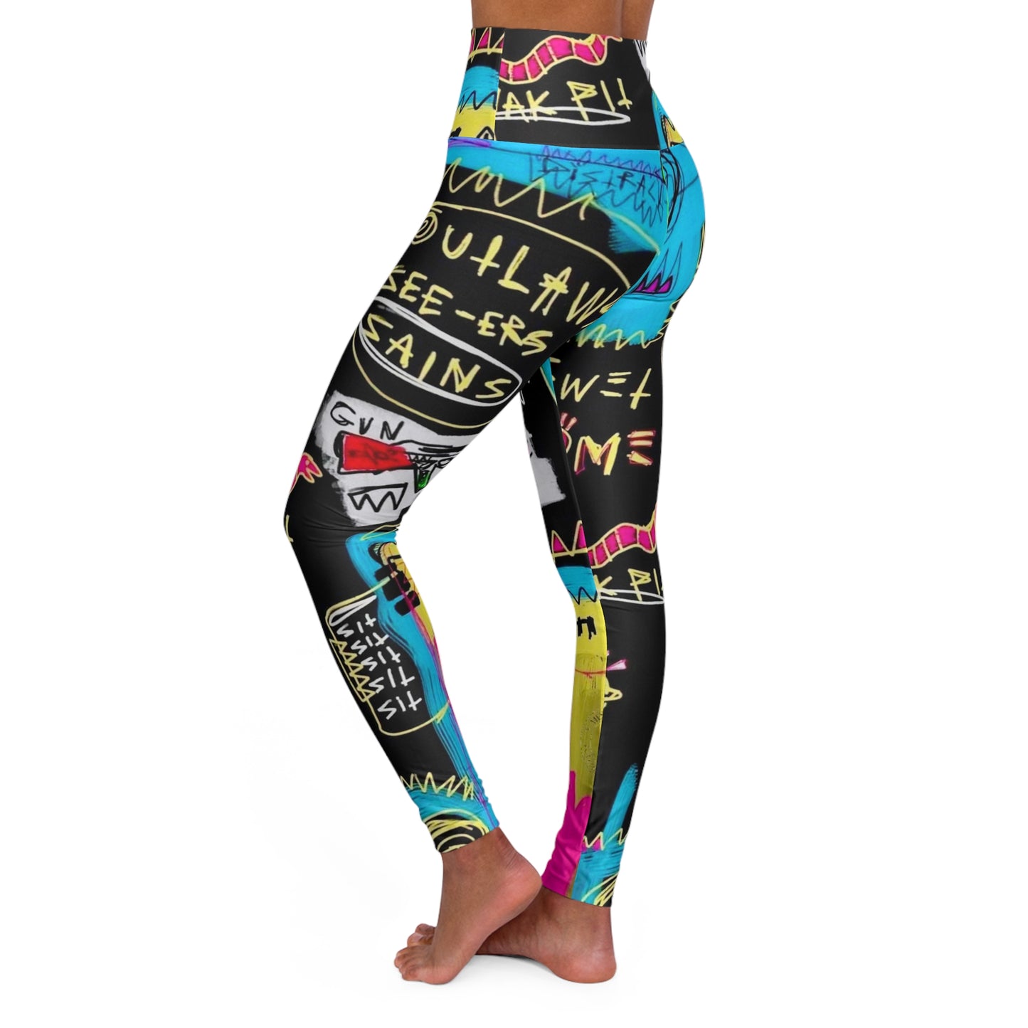 High Waisted Yoga Leggings (AOP) by Dani Wilson