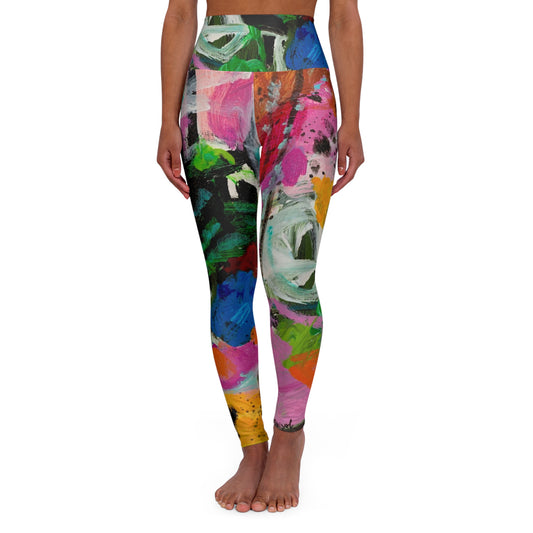 High Waisted Yoga Leggings (AOP) by Dani Wilson