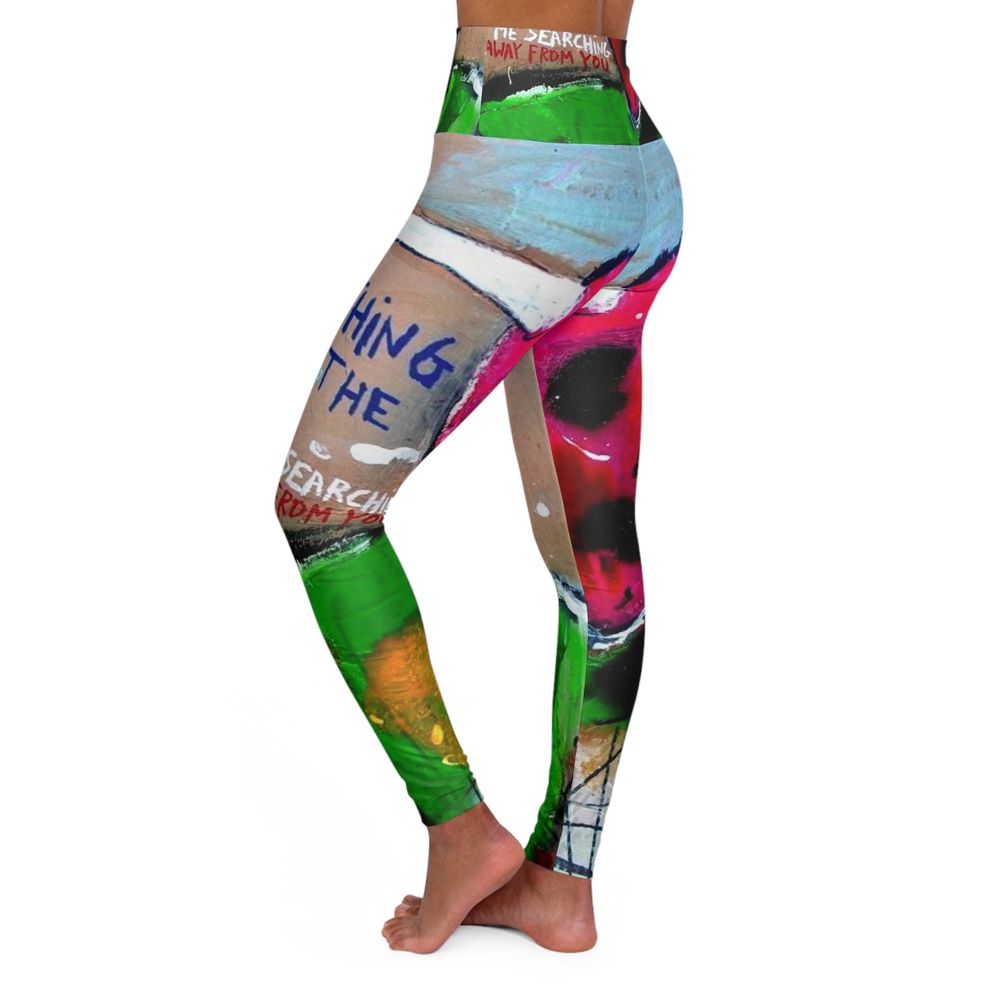 Graffiti High Waisted Yoga Leggings (AOP) by Dani Wilson