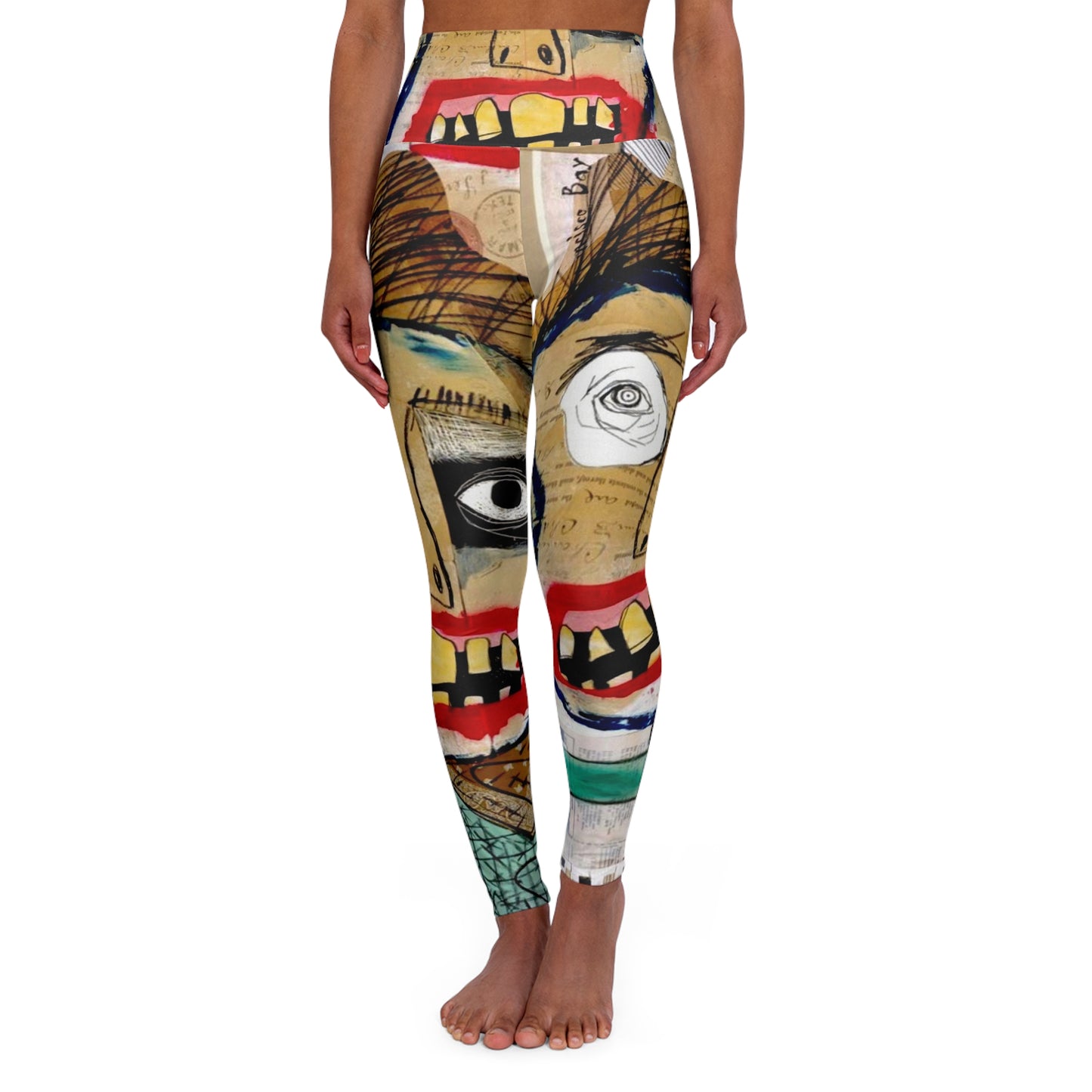 High Waisted Yoga Leggings (AOP) by Dani Wilson