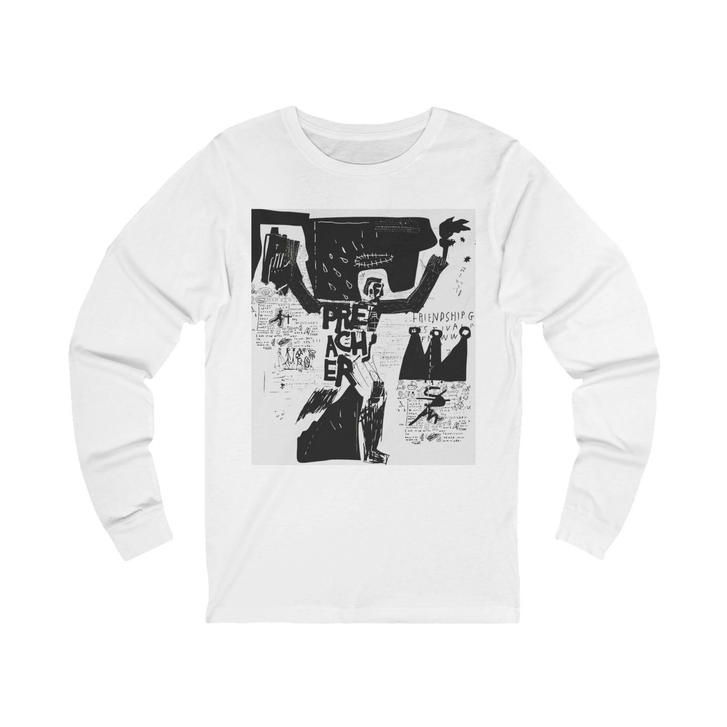 Unisex Graffiti Jersey Long Sleeve Tee by Dani Wilson
