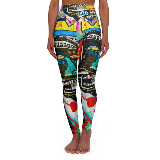 High Waisted Yoga Leggings (AOP) by Dani Wilson