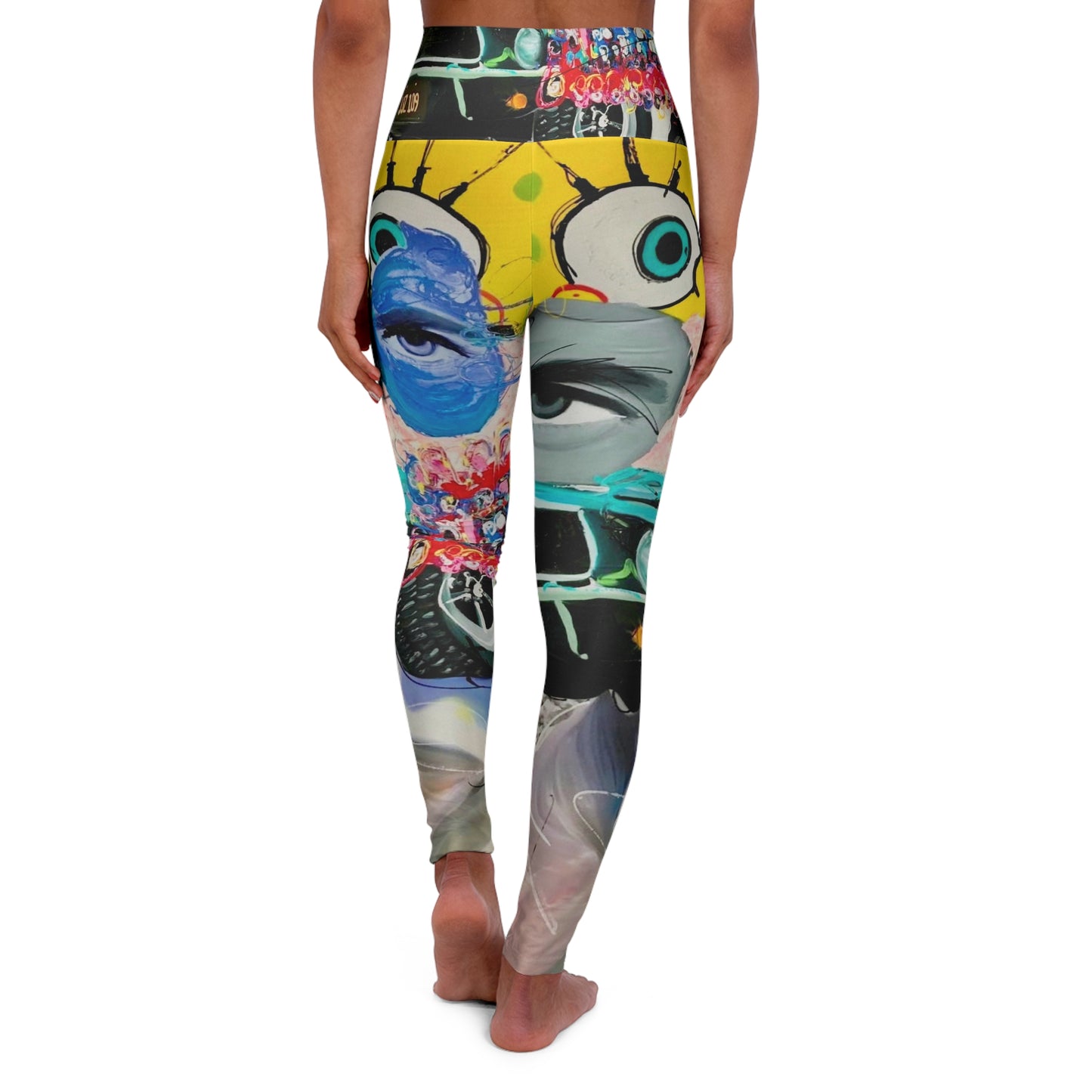 High Waisted Yoga Leggings (AOP) by Dani Wilson