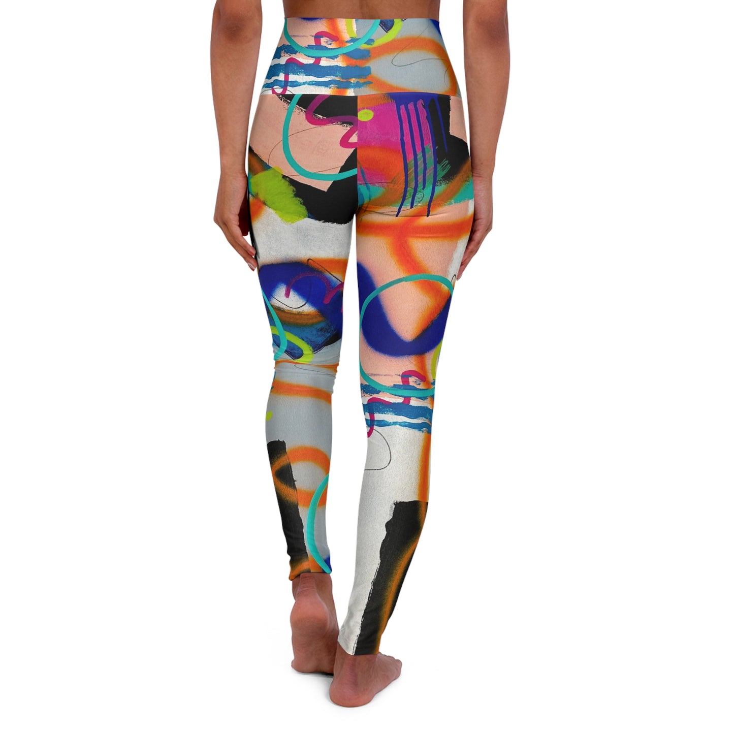 Abstract Art Yoga Leggings (AOP)by Dani Wilson