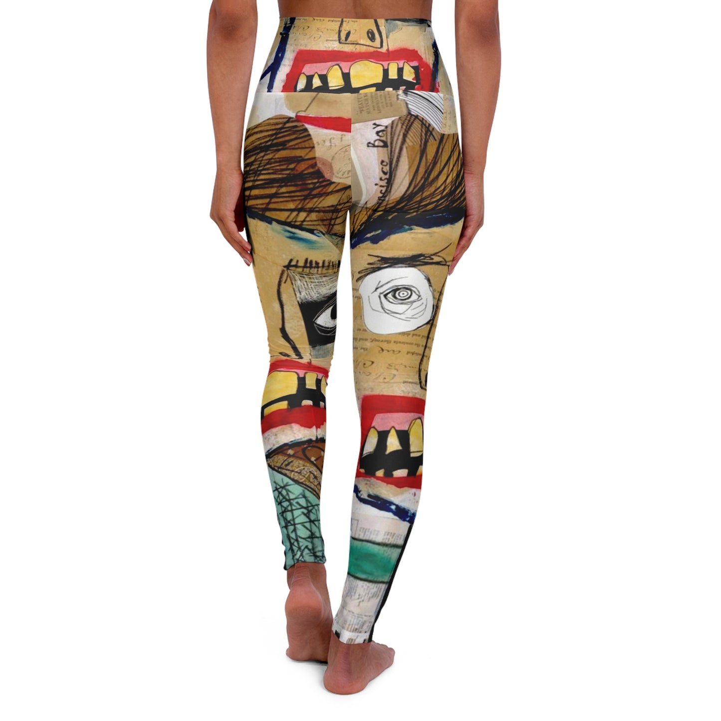 High Waisted Yoga Leggings (AOP) by Dani Wilson