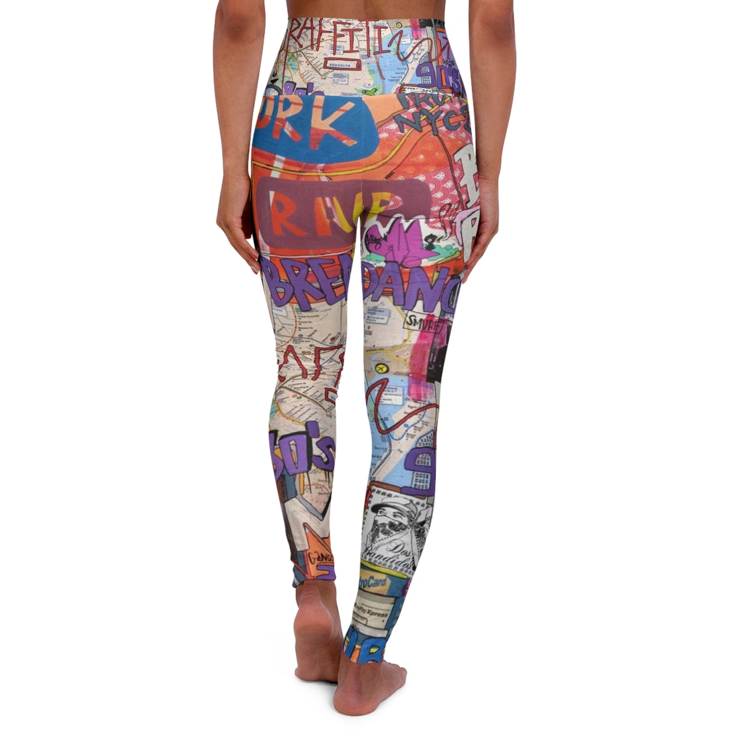 High Waisted Yoga Leggings (AOP) by Dani Wilson