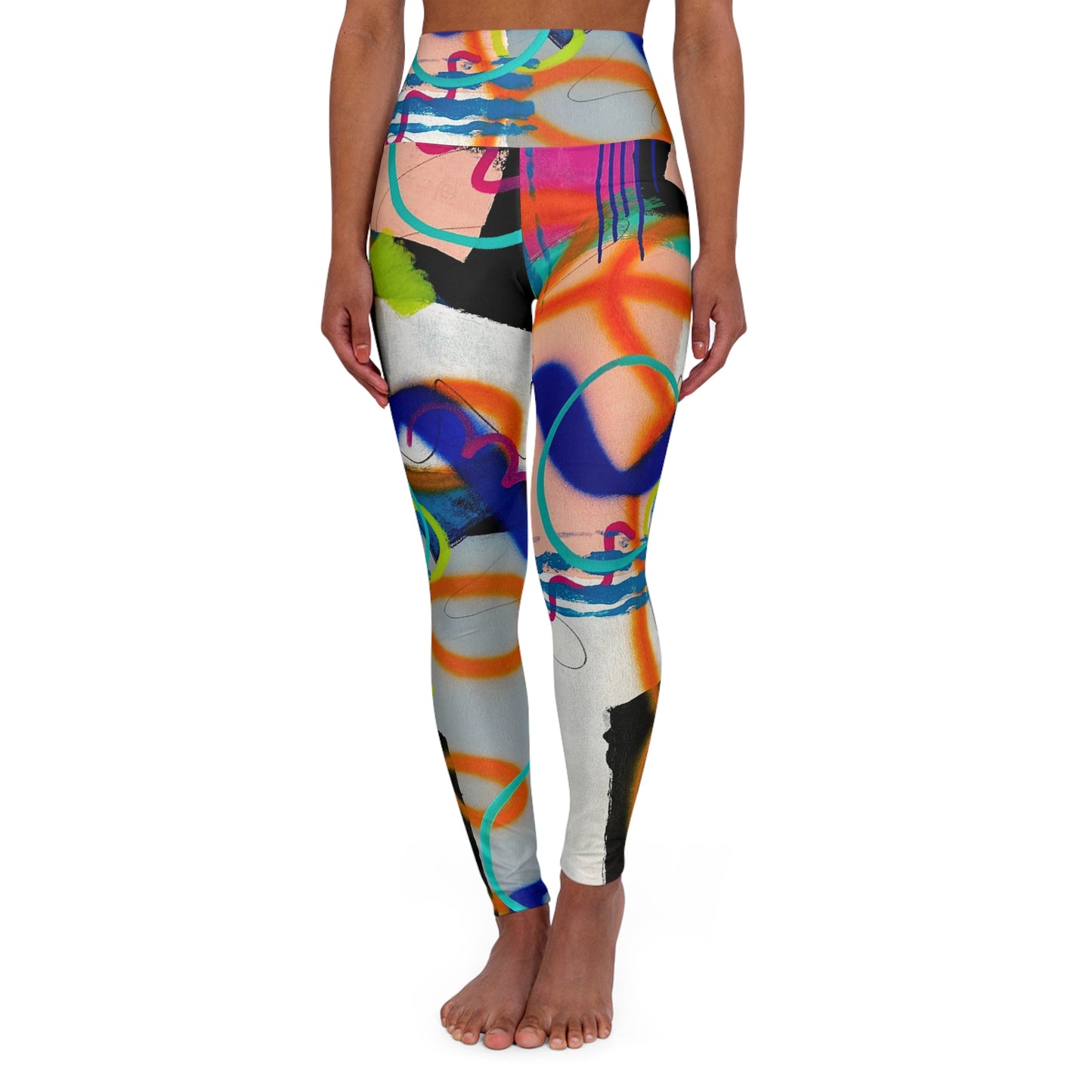 Abstract Art Yoga Leggings (AOP)by Dani Wilson