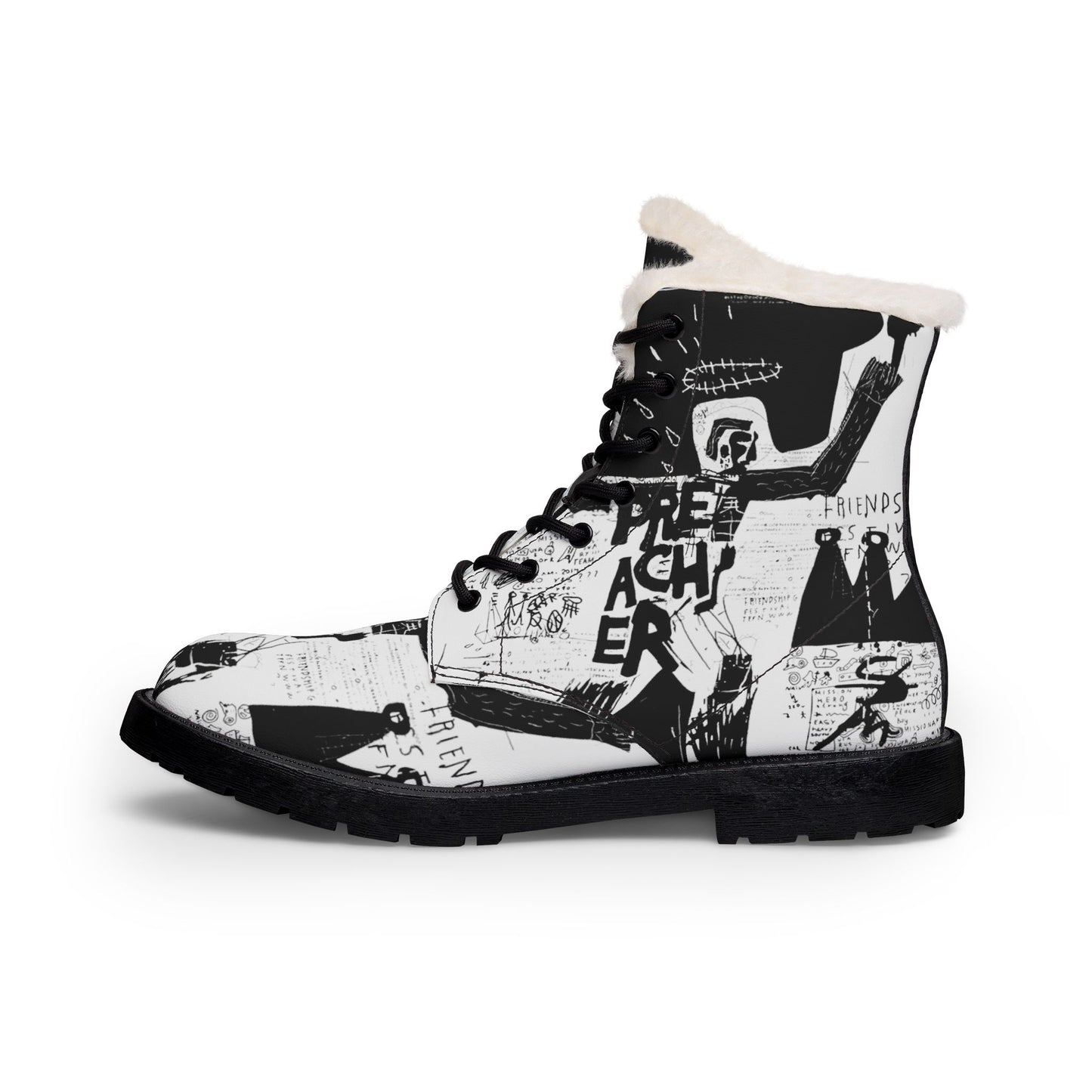 Women's Graffiti Fur and Leather Boots by Dani Wilson