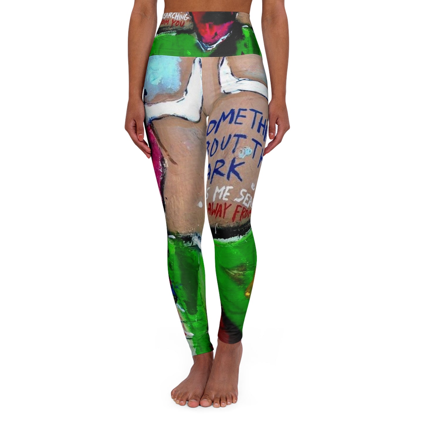 Graffiti High Waisted Yoga Leggings (AOP) by Dani Wilson