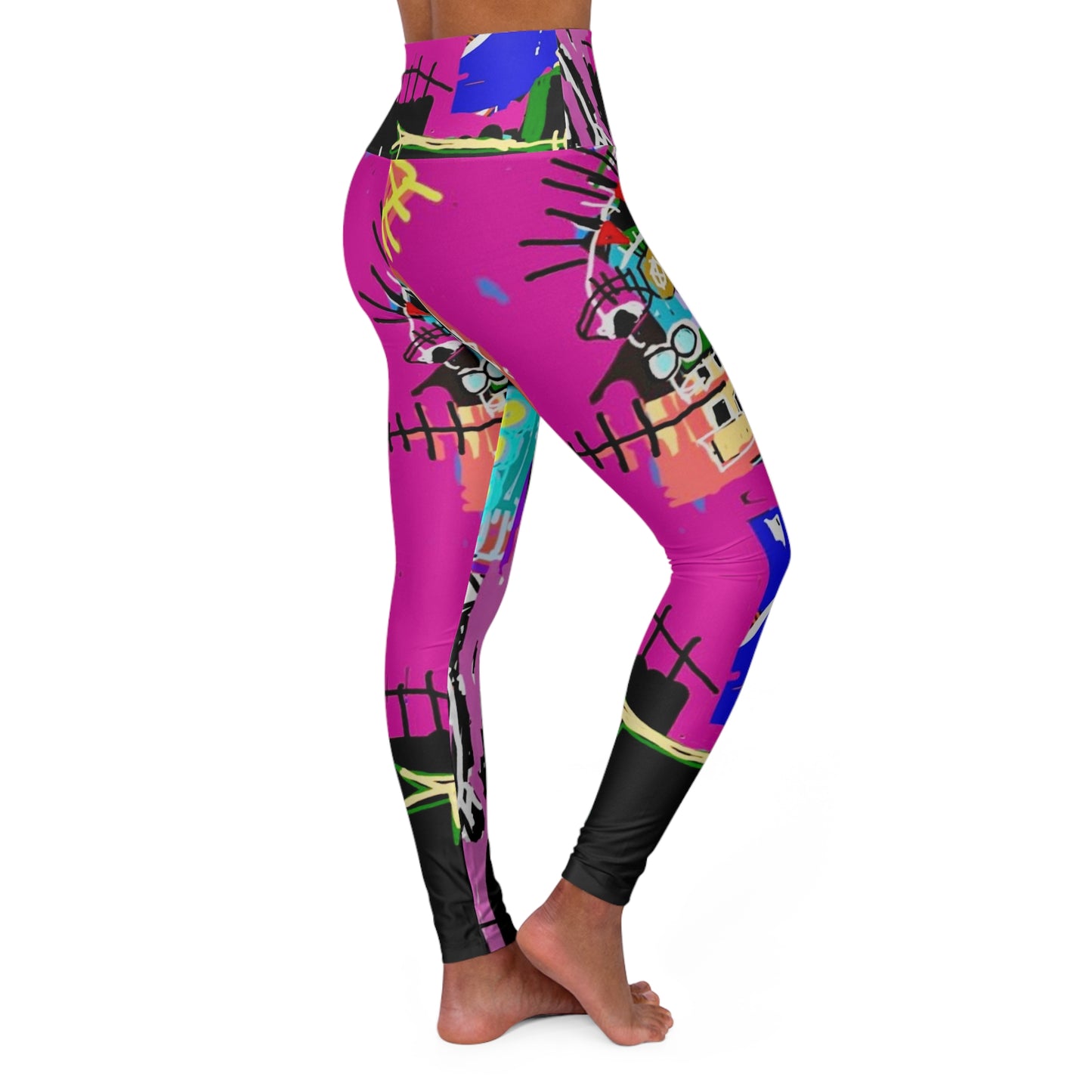 High Waisted Yoga Leggings (AOP) by Dani Wilson